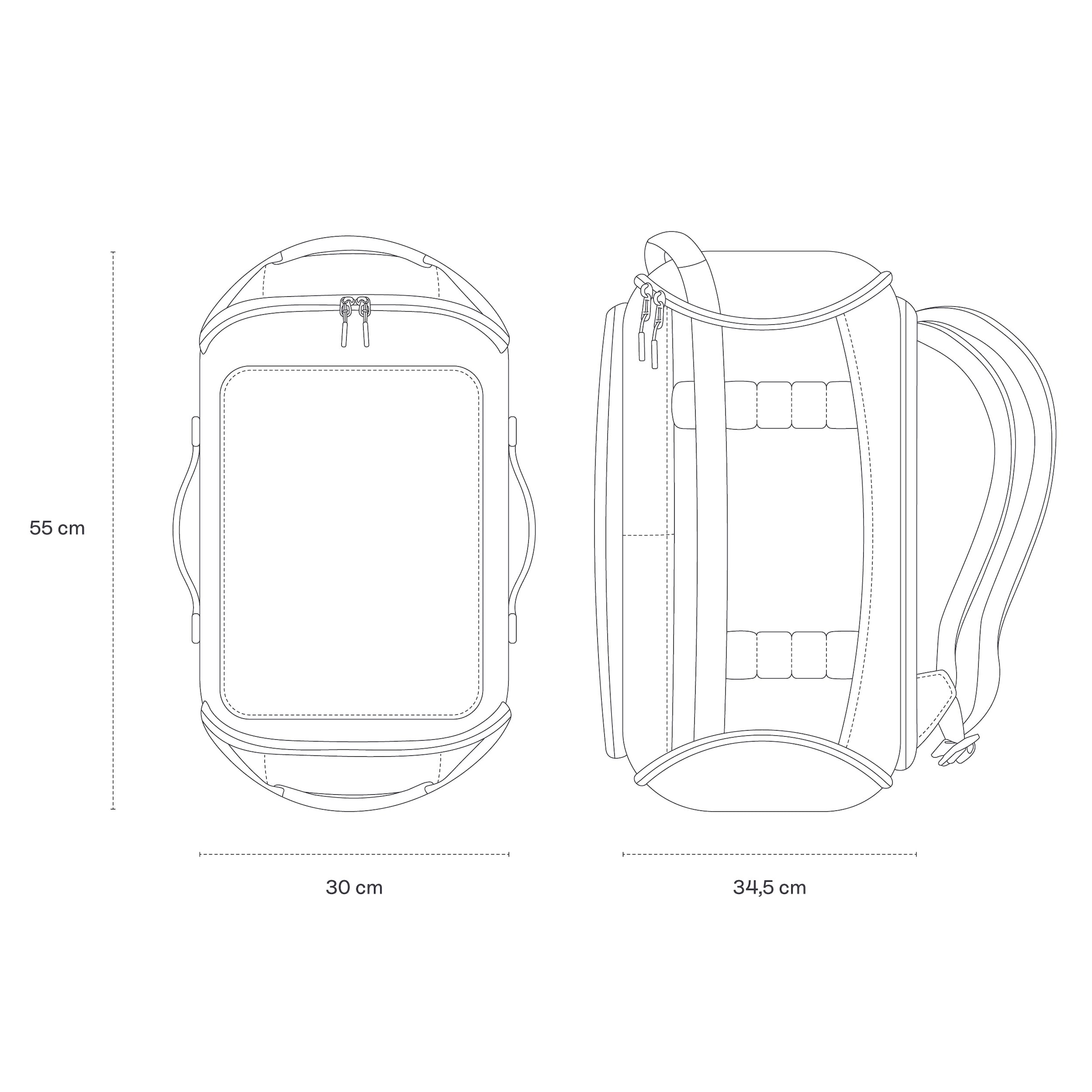 Lisbon Duffle Backpack Medium All Black