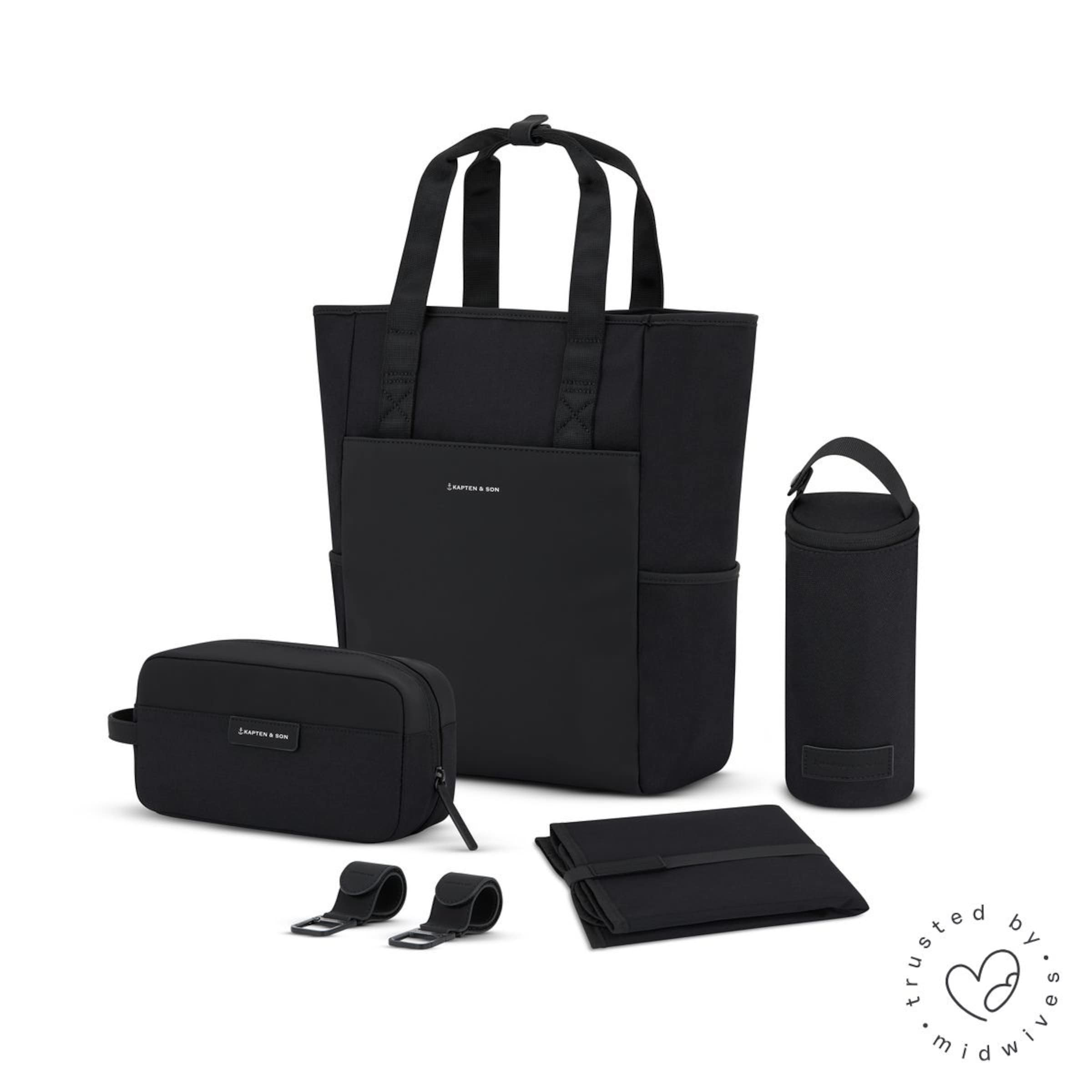 Lindby Diaper Backpack Set All Black