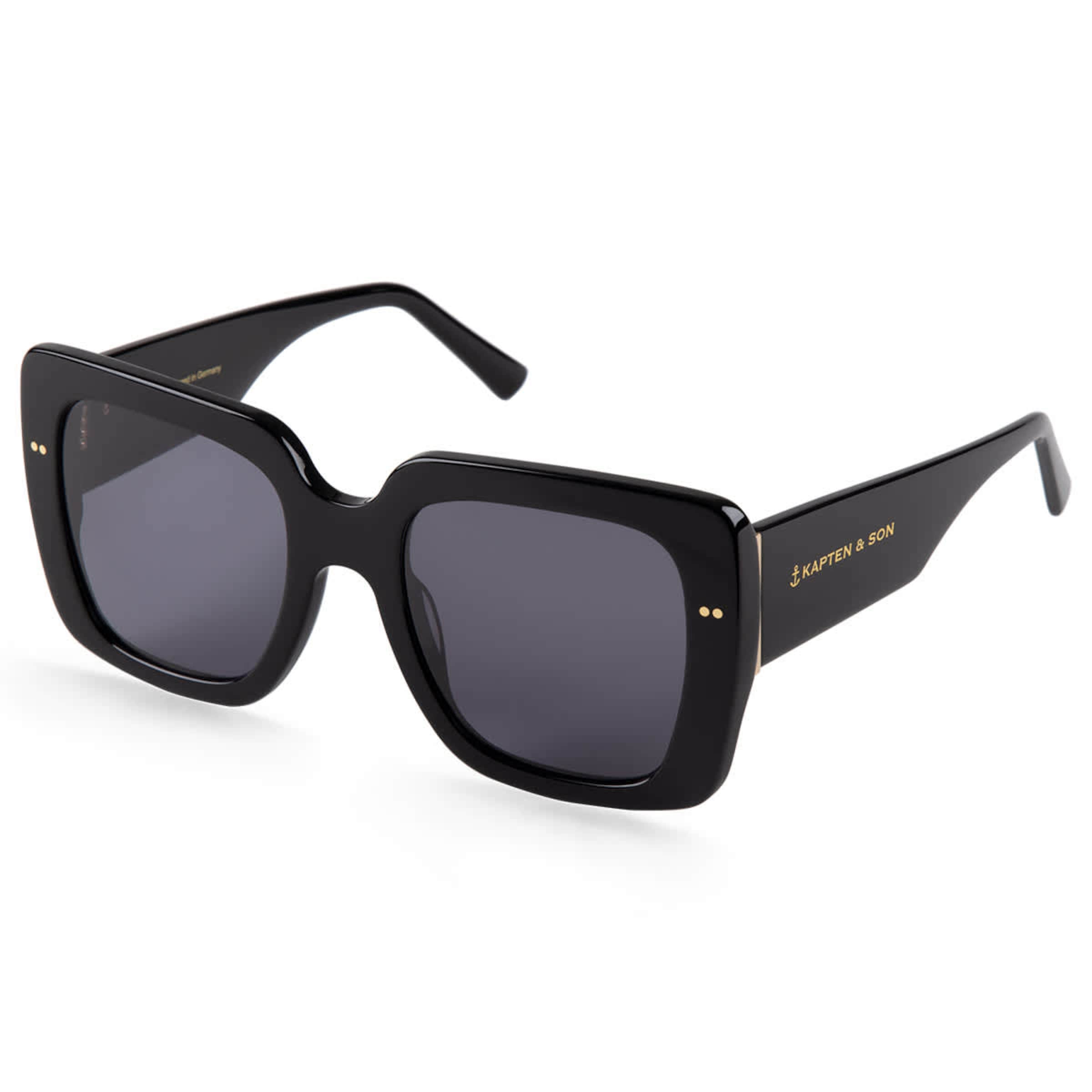 Kapten & Son Vierkante bril zwart casual uitstraling Accessoires Zonnebrillen Vierkante brillen 