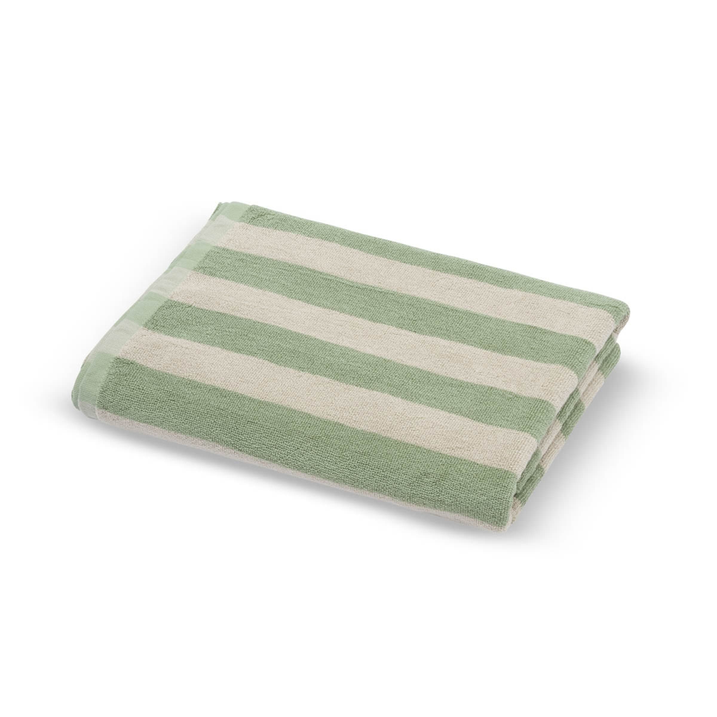 Towel Sand Green Stripe