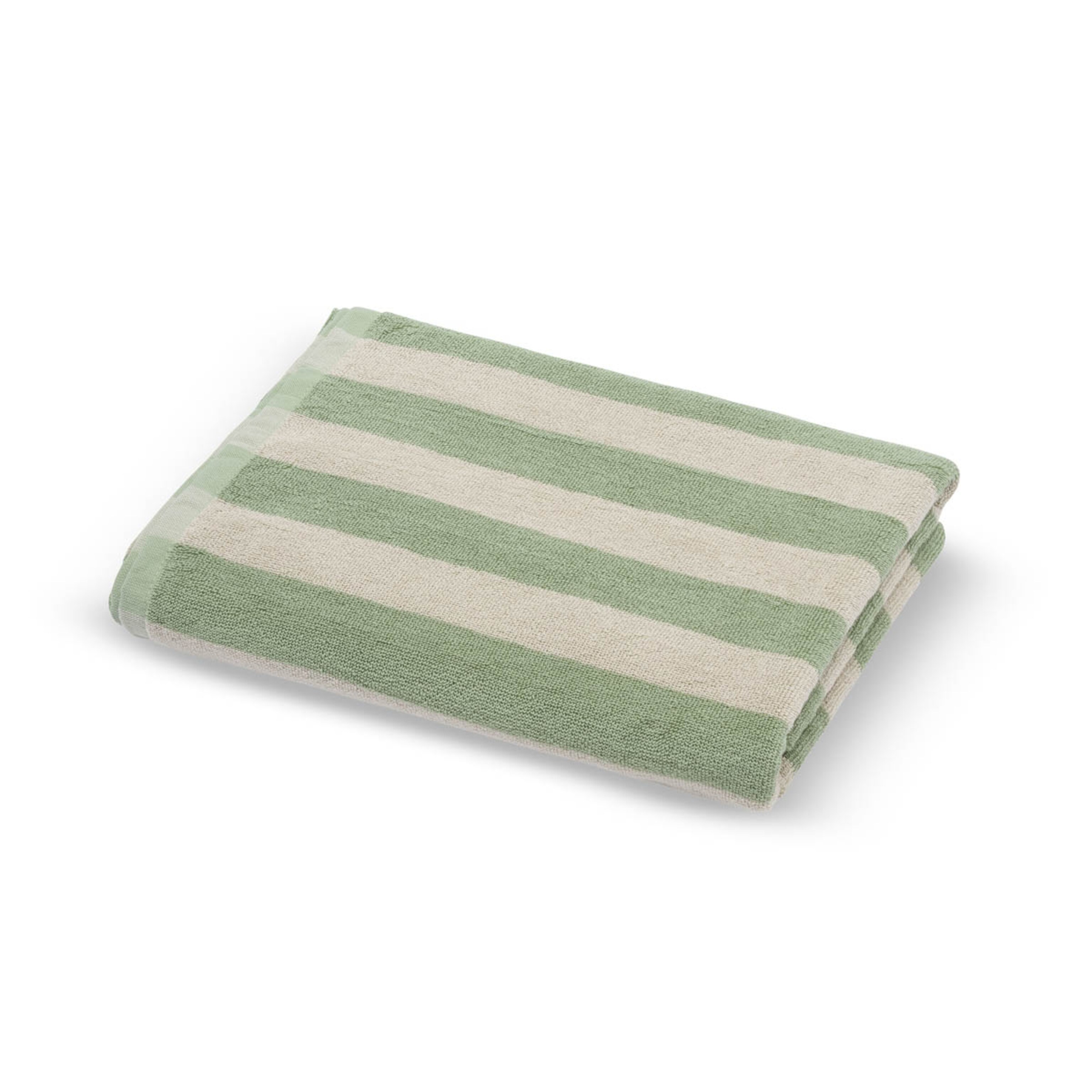 Non sélectionné, Towel, Towel Sand Green Stripe Vert