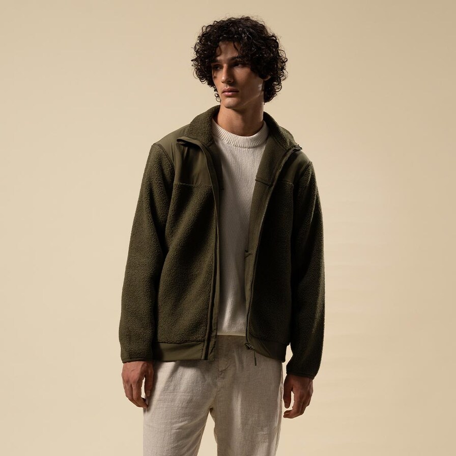 Teddy Fleece Jacket, Teddy Fleece Jacket Forest Green, Groen, Afbeelding 4 van 12