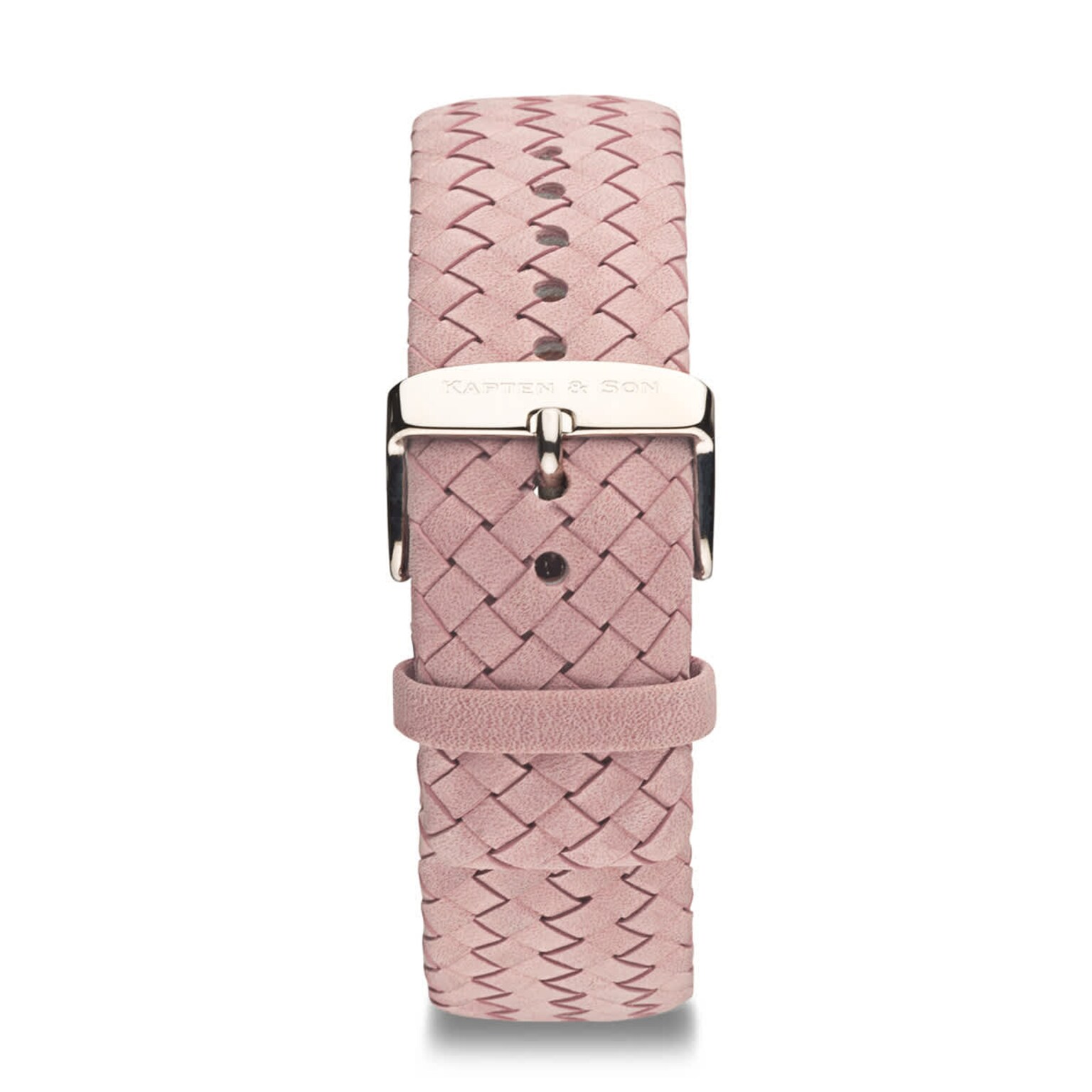 Leather Strap Rose Woven Leather Silver