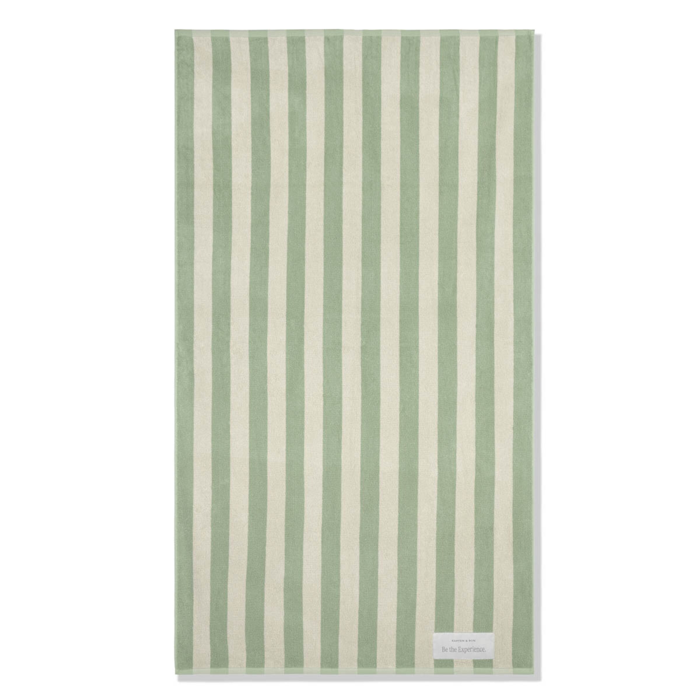 Towel Sand Green Stripe