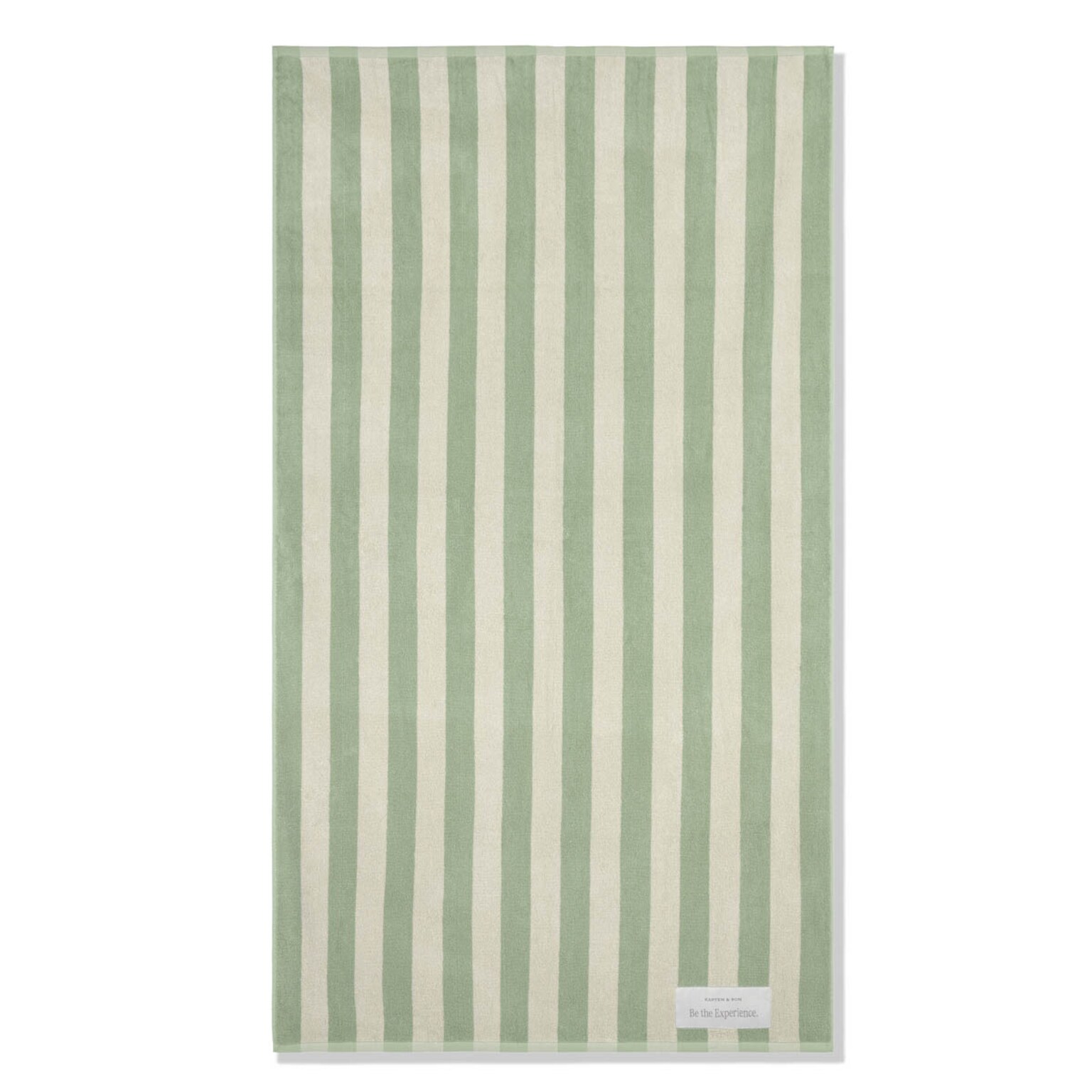 Towel, Towel Sand Green Stripe Vert, Image 2 sur 2