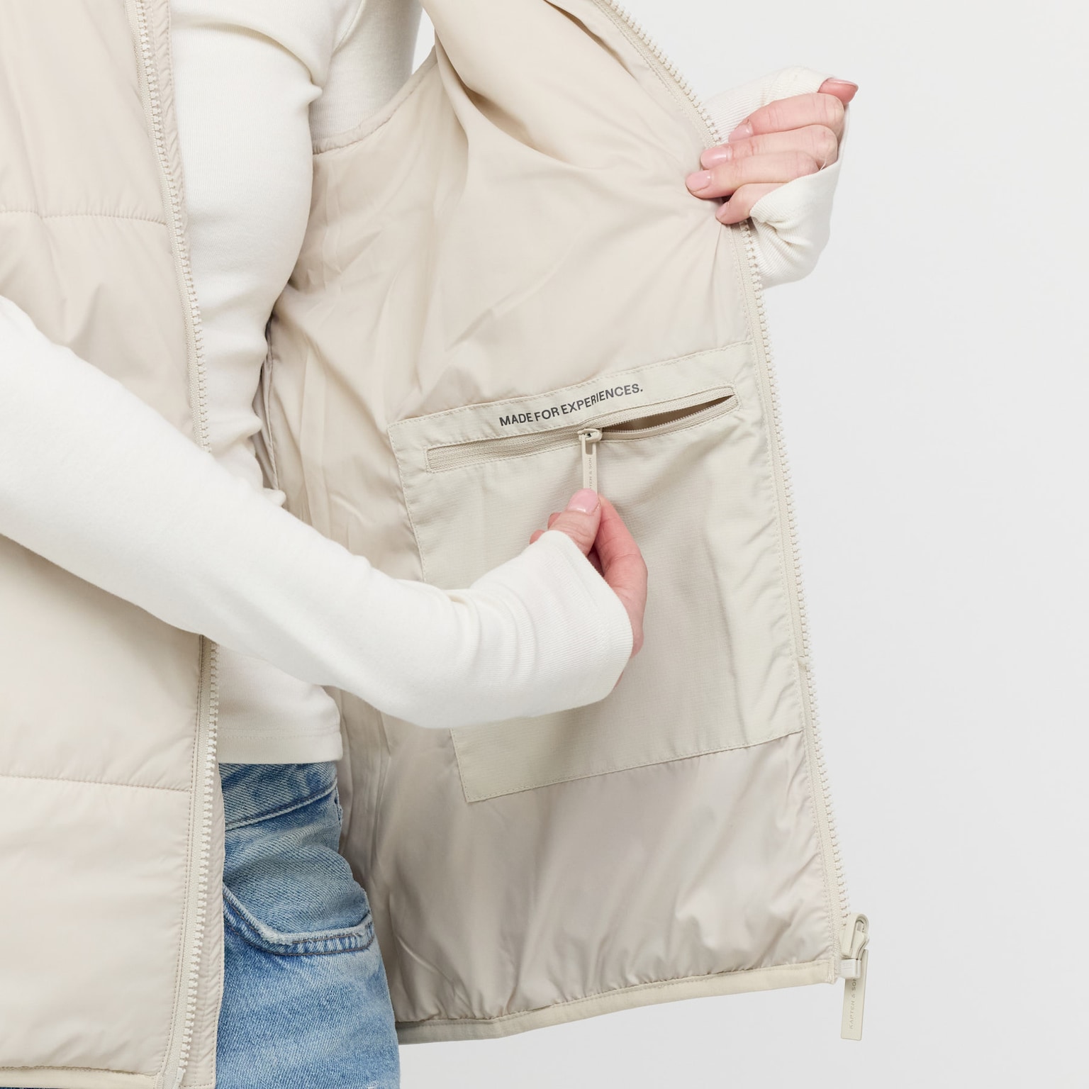Light Puffer Vest, Light Puffer Vest Sandstone, Sandstone, Afbeelding 6 van 8