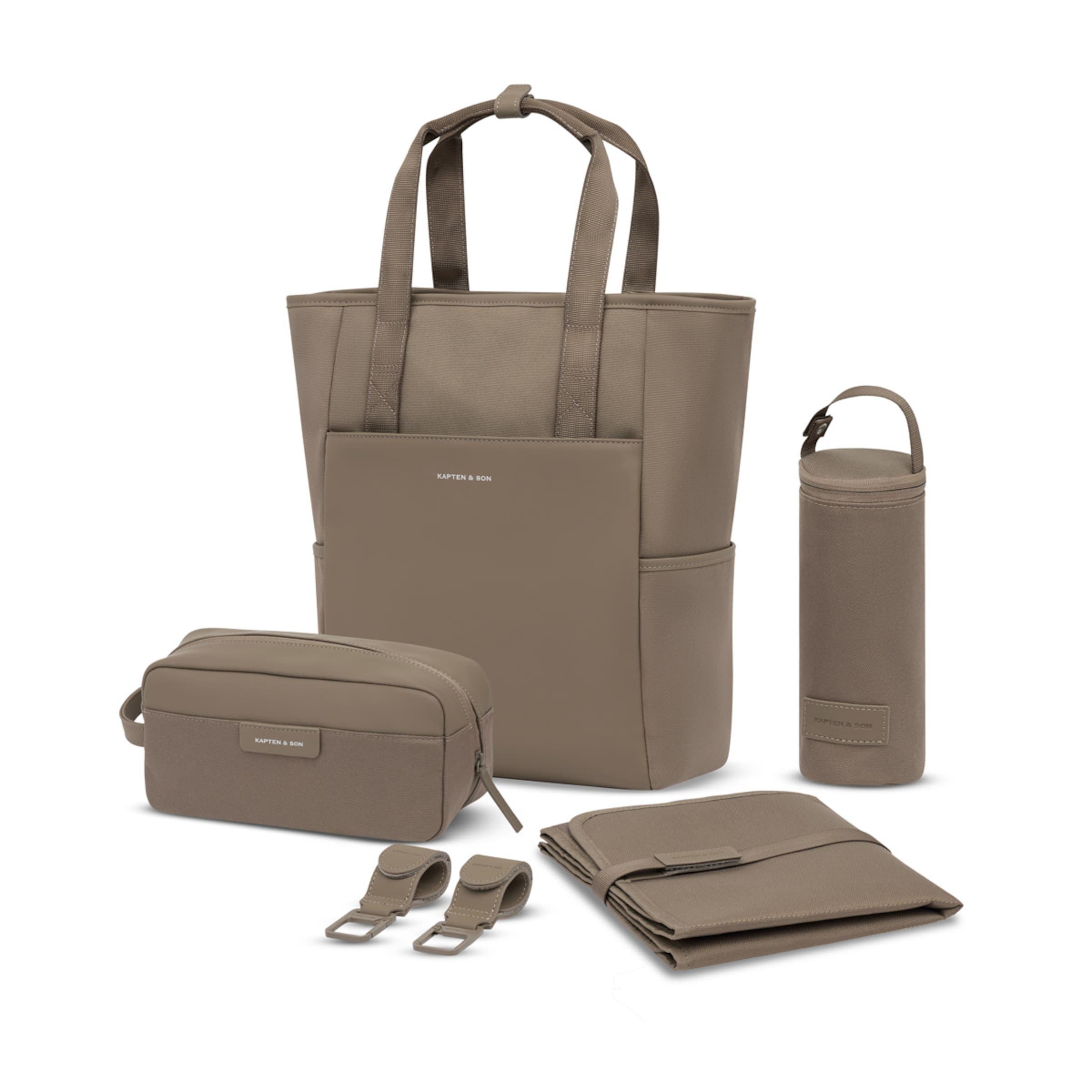 Lindby Diaper Backpack Set Walnut