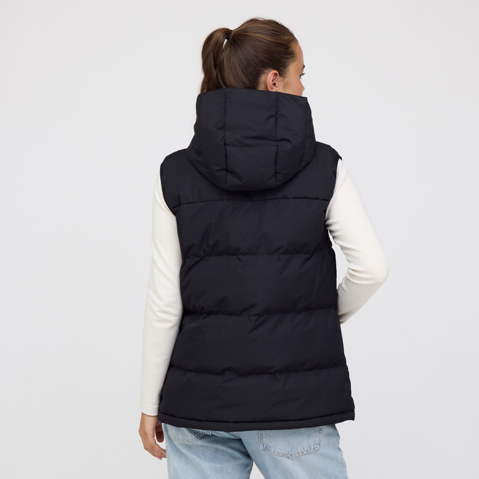 Puffer Vest, Puffer Vest All Black Schwarz, Bild 4 von 11