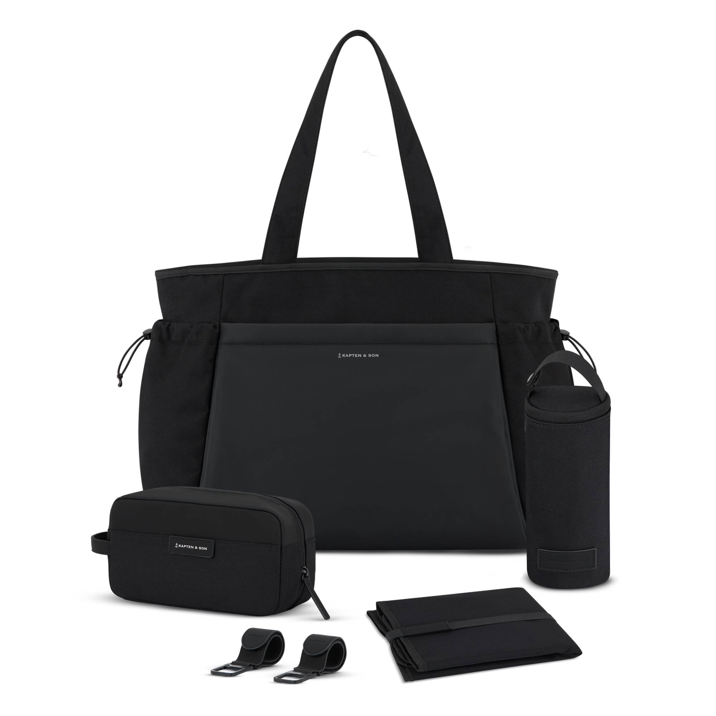 Hellvi Large Diaper Bag Set All Black