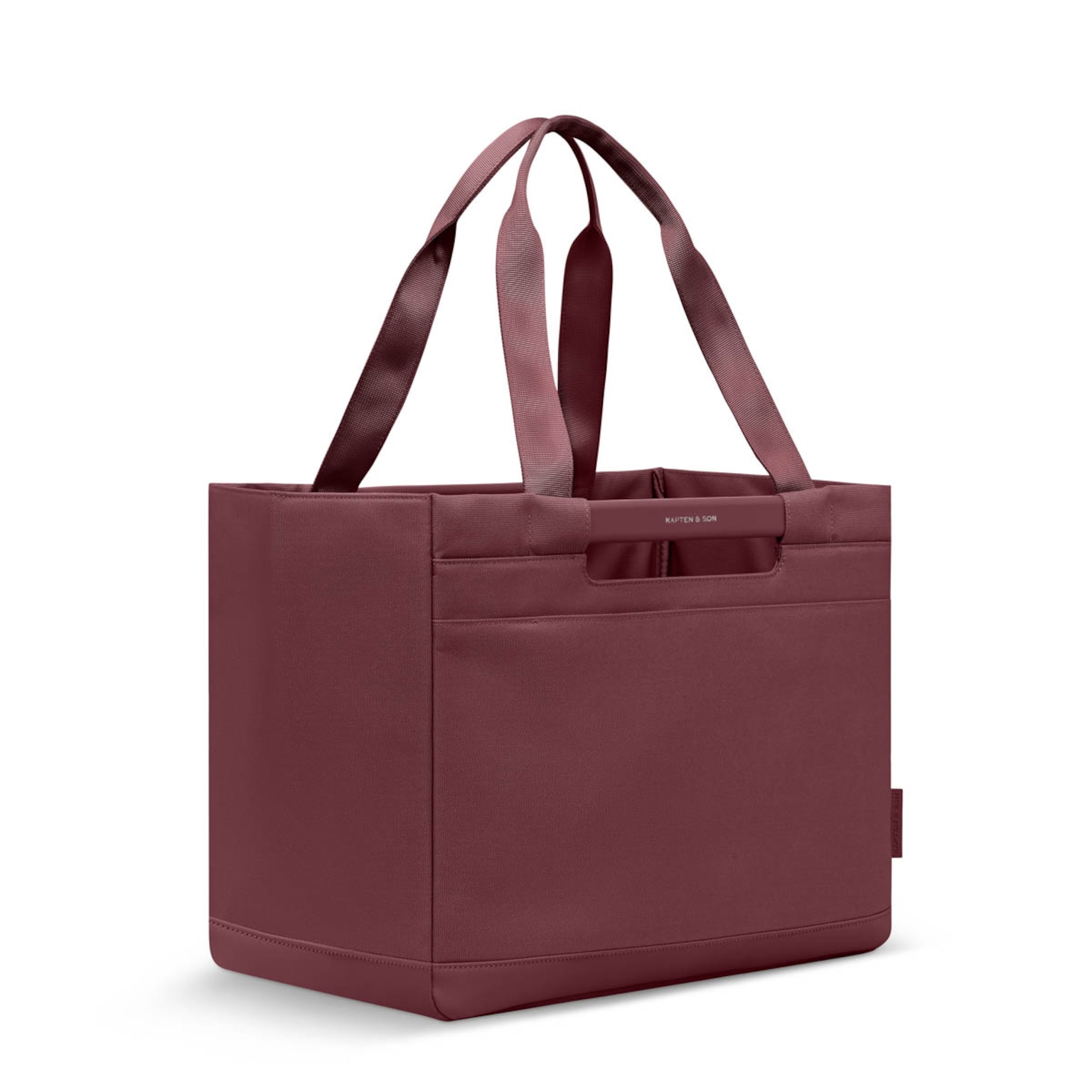 Vaasa Shopping Basket, Vaasa Shopping Basket Burgundy, Burgundy, Image 4 of 11