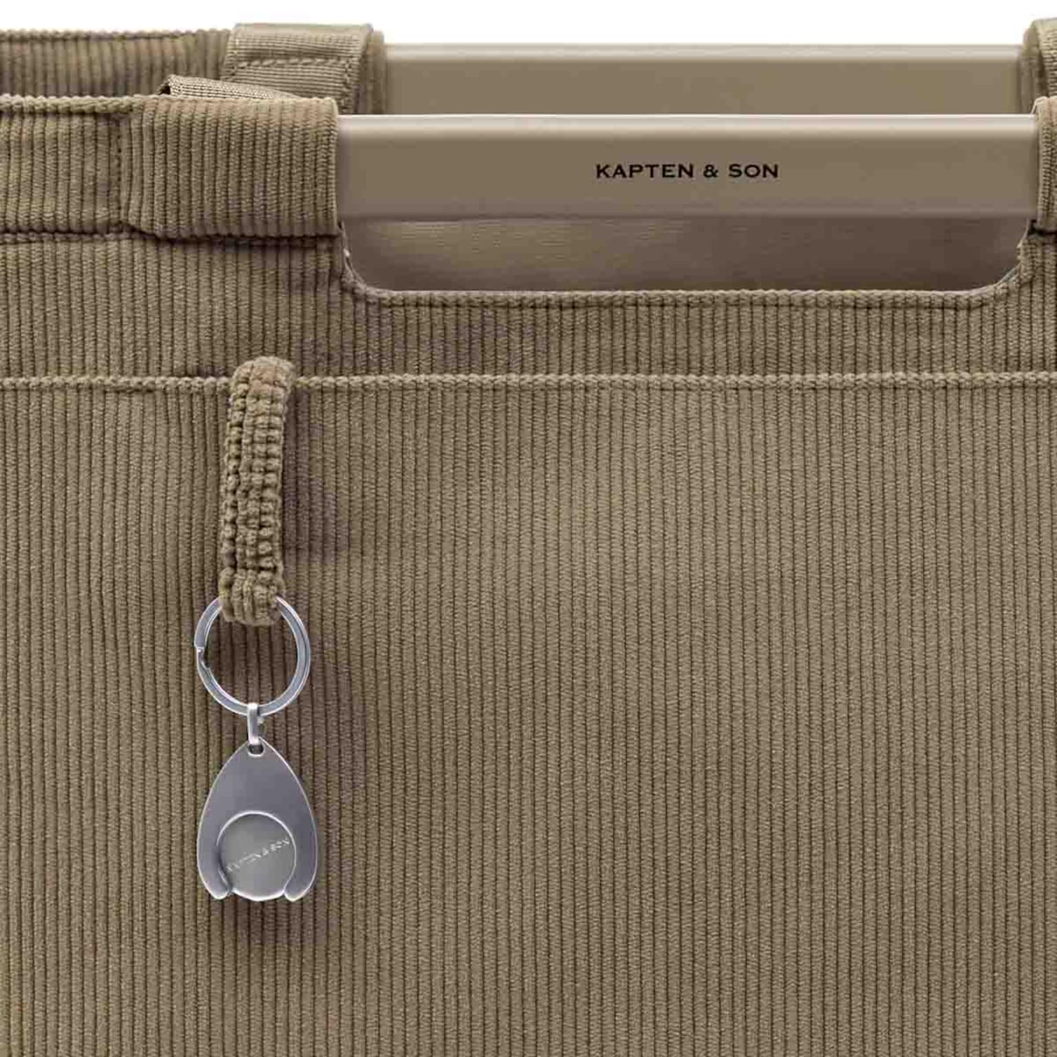 Vaasa Shopping Basket, Vaasa Shopping Basket Cord Dusty Khaki Dusty Khaki, Bild 8 von 12
