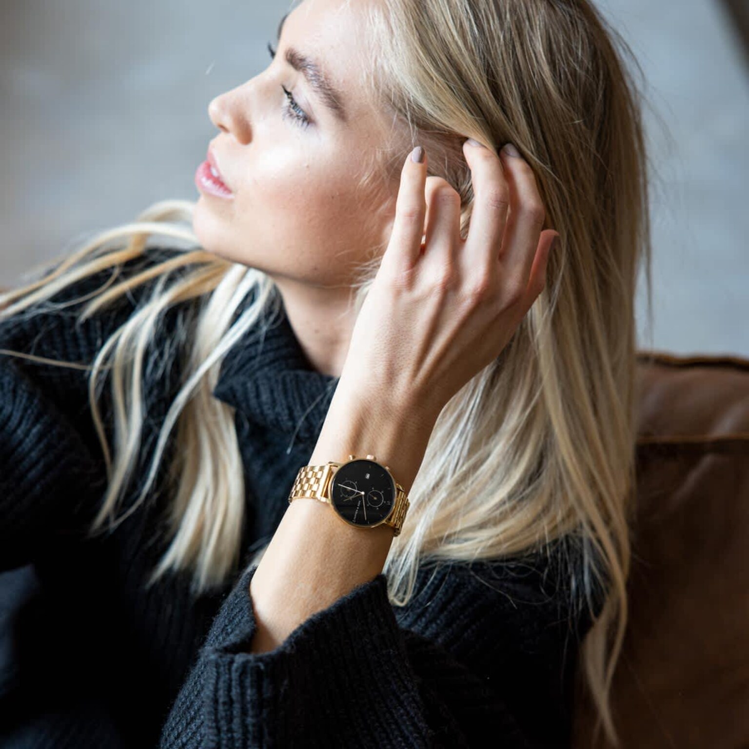 Chrono Small, Chrono Small Gold Black Steel, Goud, Afbeelding 2 van 7