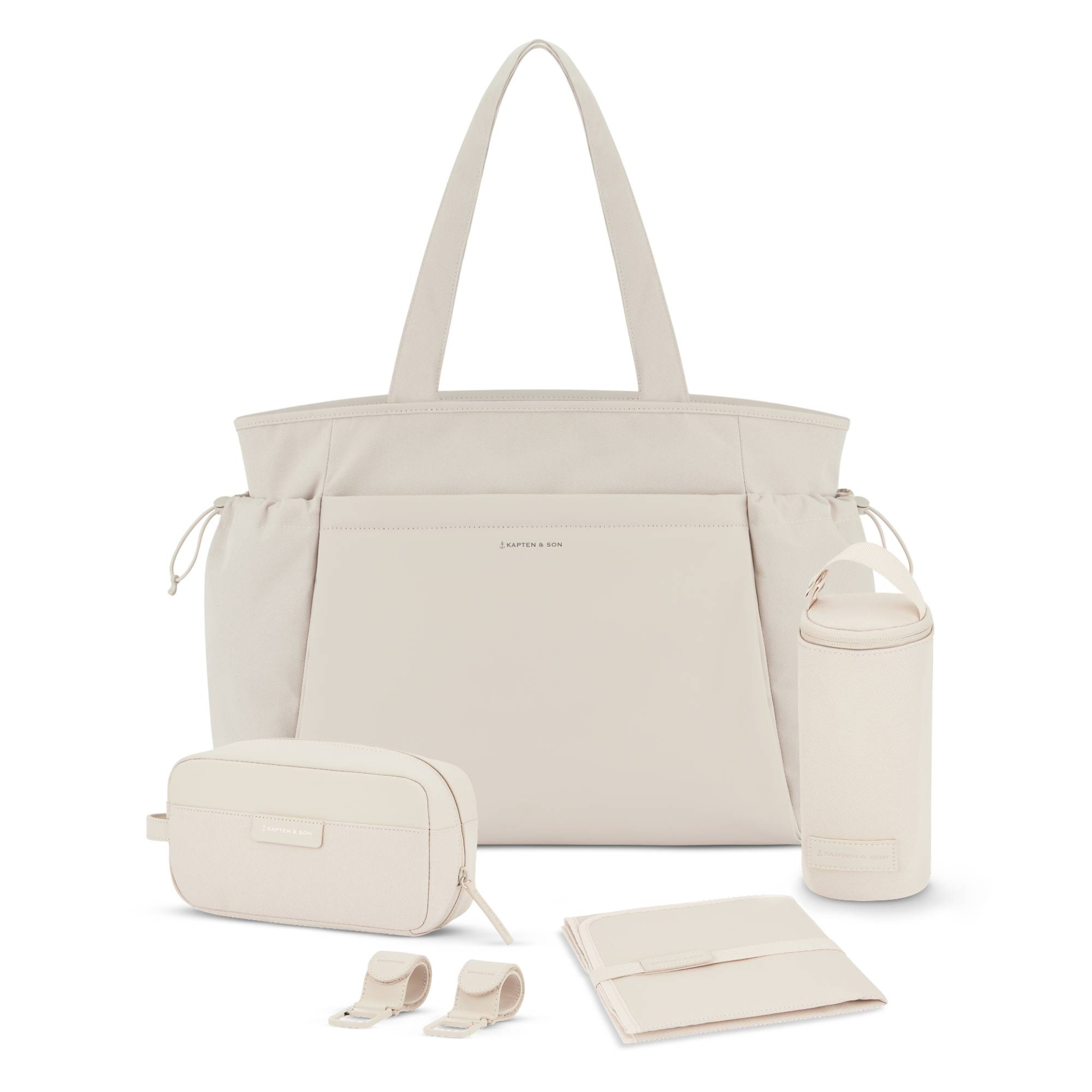 Hellvi Large Diaper Bag Set Sandstone