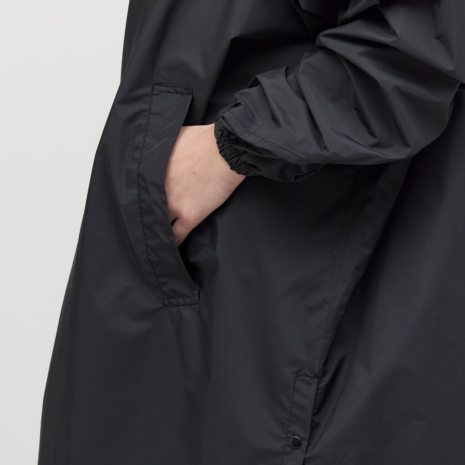 Rain Poncho, Rain Poncho All Black Schwarz, Bild 6 von 8