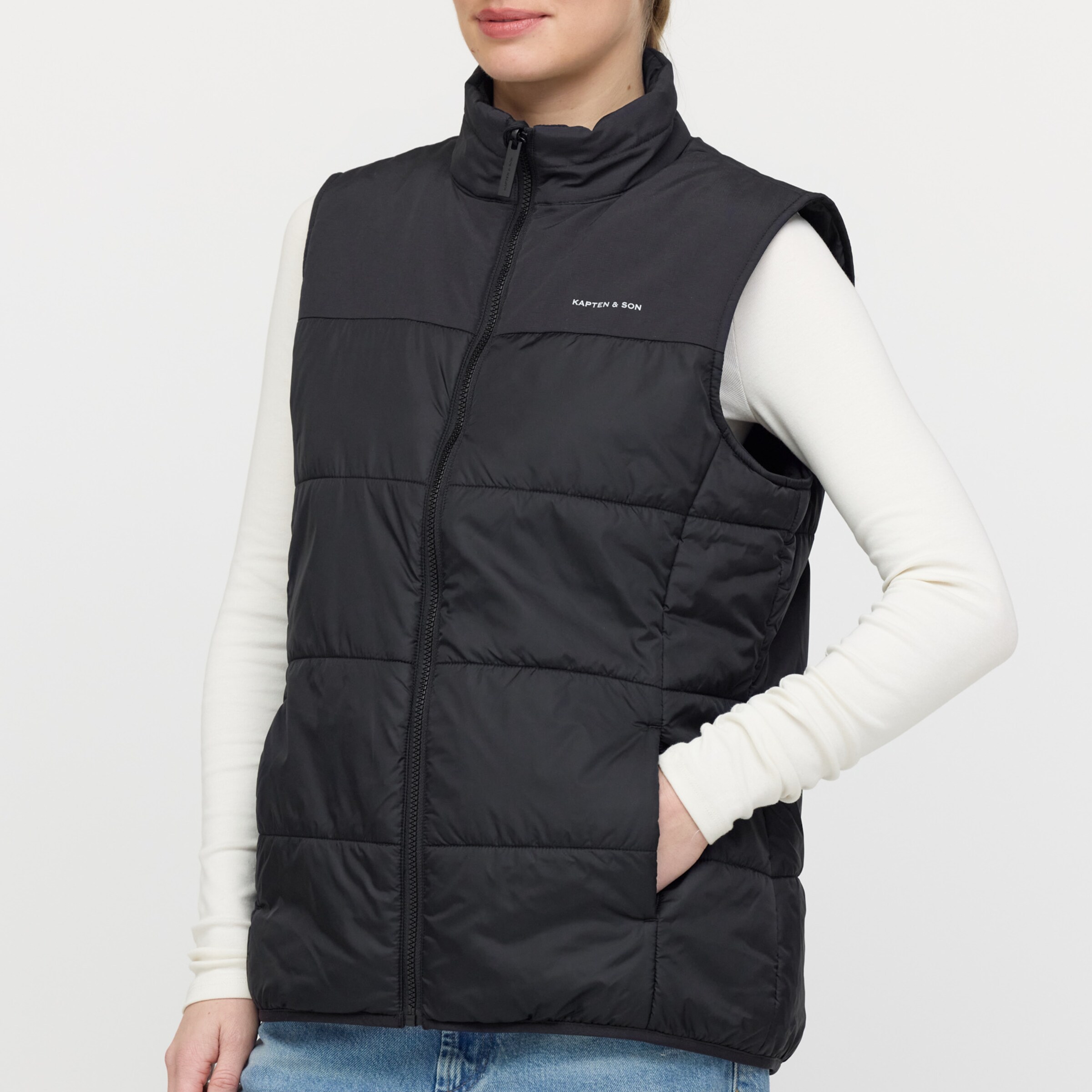 Light Puffer Vest All Black