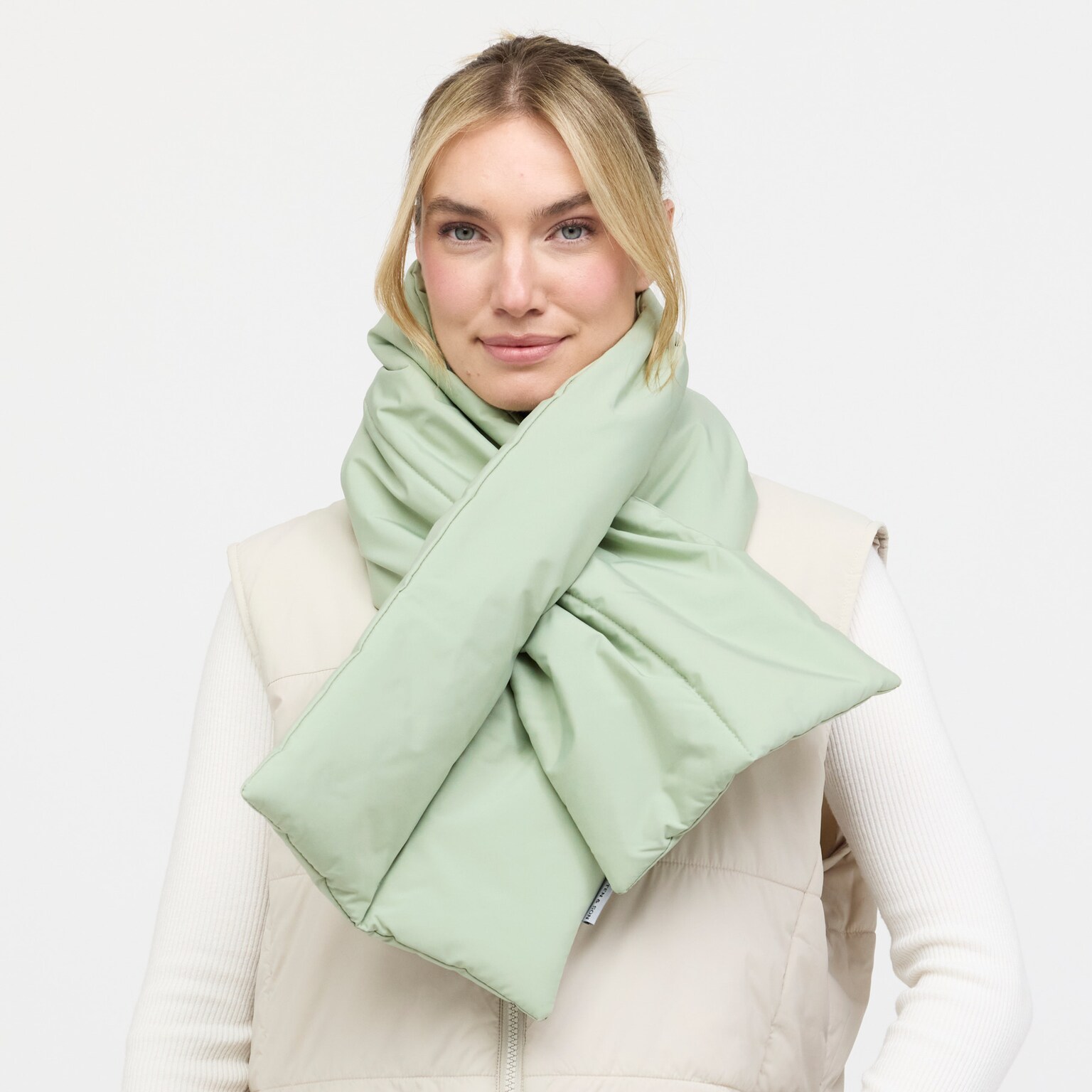 Cloud Scarf, Cloud Scarf Soft Green Soft Green, Image 2 sur 2