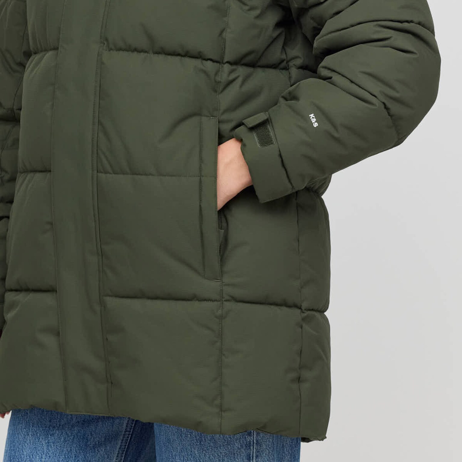 Winter Puffer Jacket, Winter Puffer Jacket Olive, Groen, Afbeelding 9 van 12