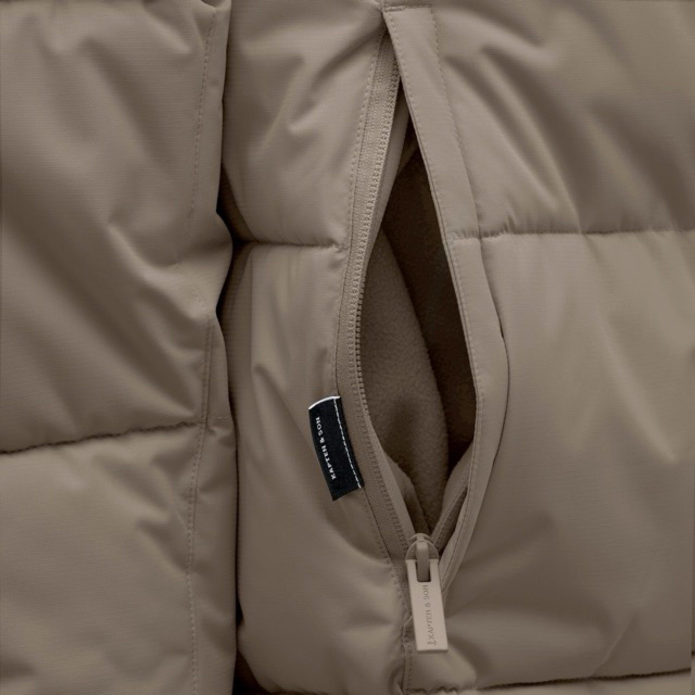 Winter Puffer Jacket Taupe