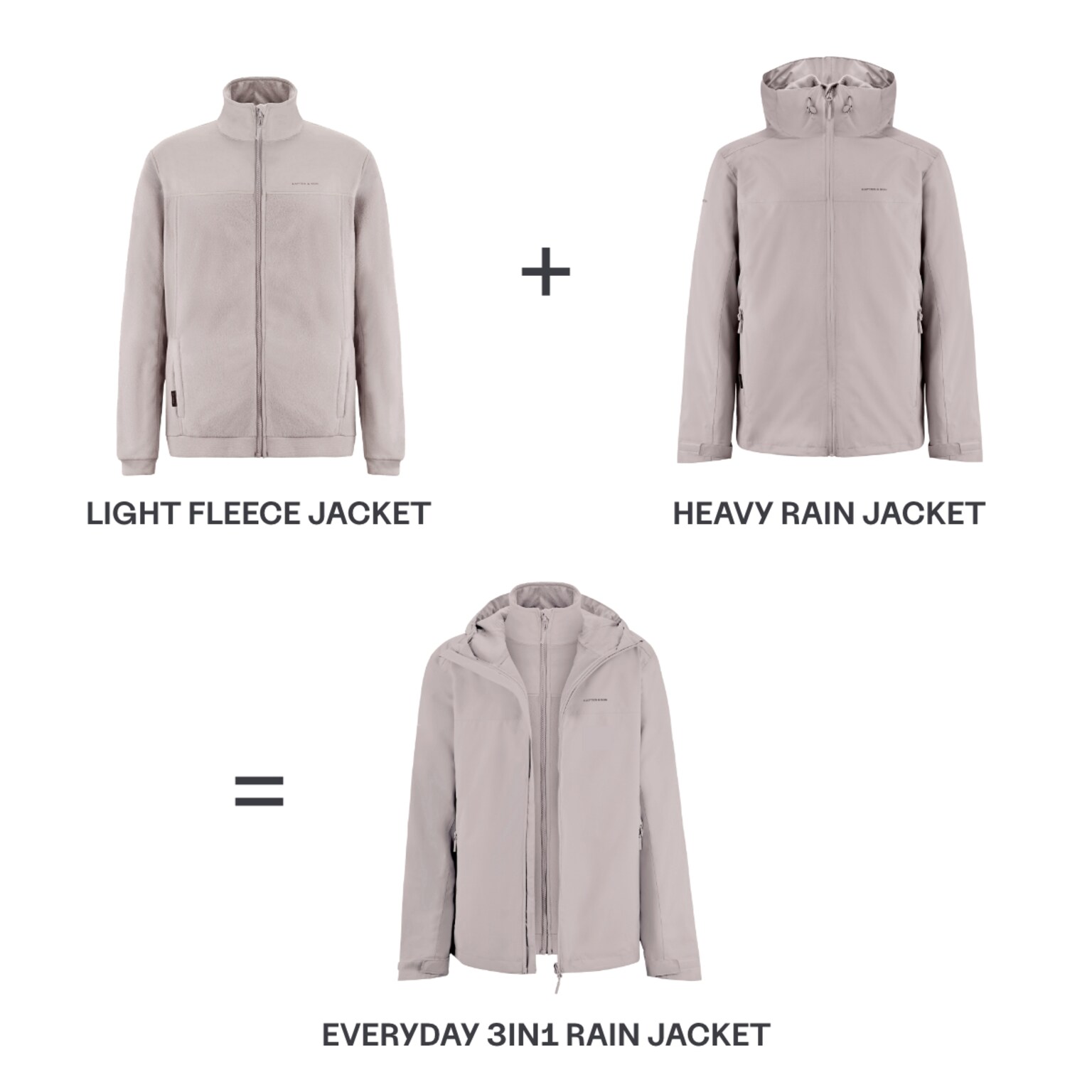 Everyday 3in1 Rain Jacket, Everyday 3in1 Rain Jacket Muted Rose Muted Rose, Bild 4 von 13