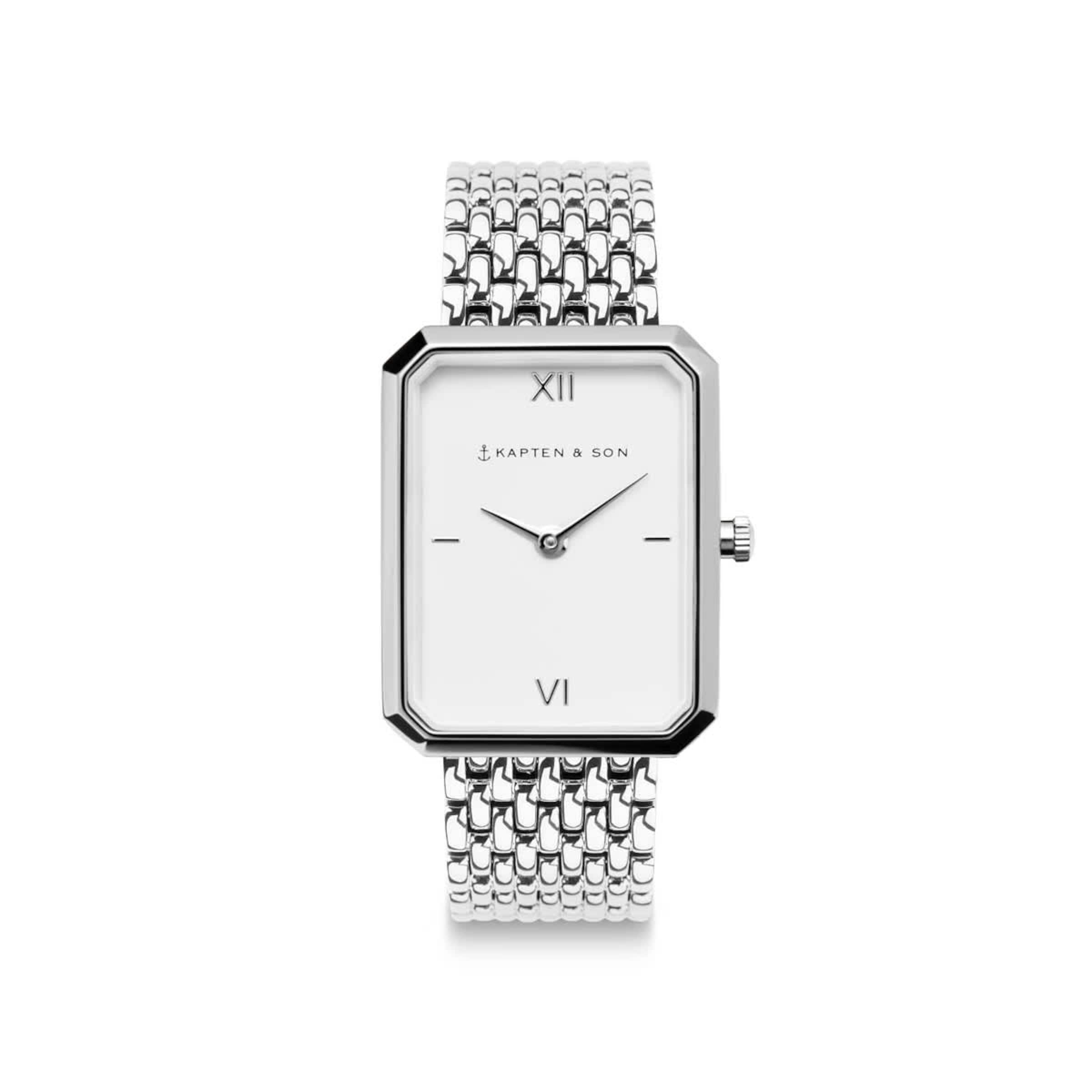 Grace Silver Woven Steel Watches Jewellery Kapten Son