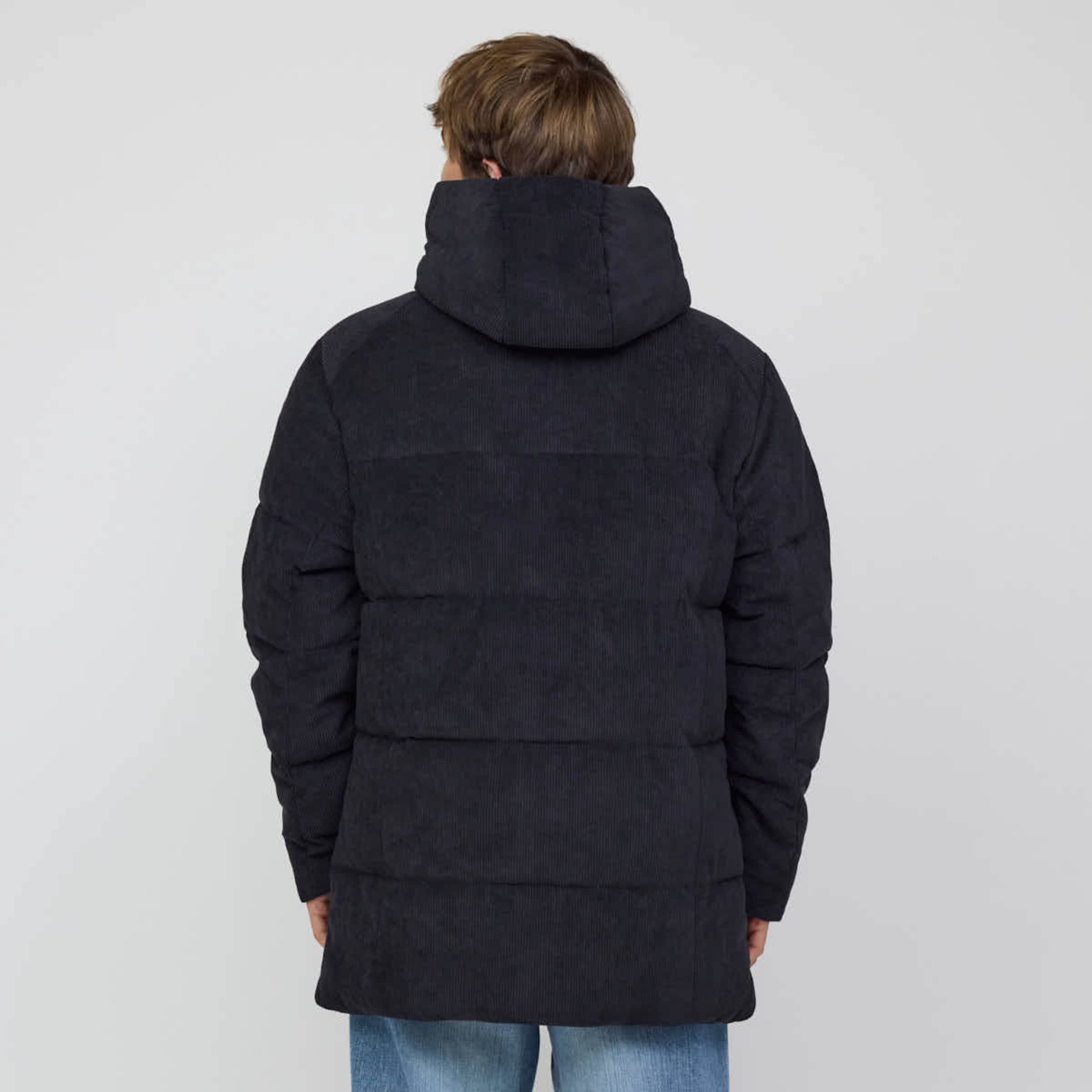 Winter Puffer Jacket Cord All Black