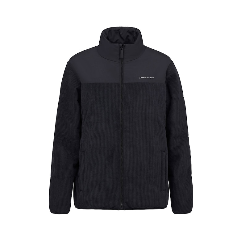 Puffer Jacket, Puffer Jacket Cord All Black, Negro