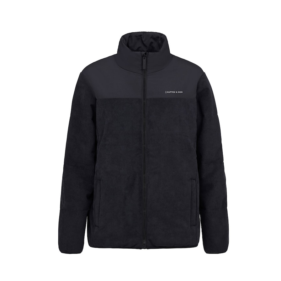 Puffer Jacket, Puffer Jacket Cord All Black, Zwart, Afbeelding 1 van 6