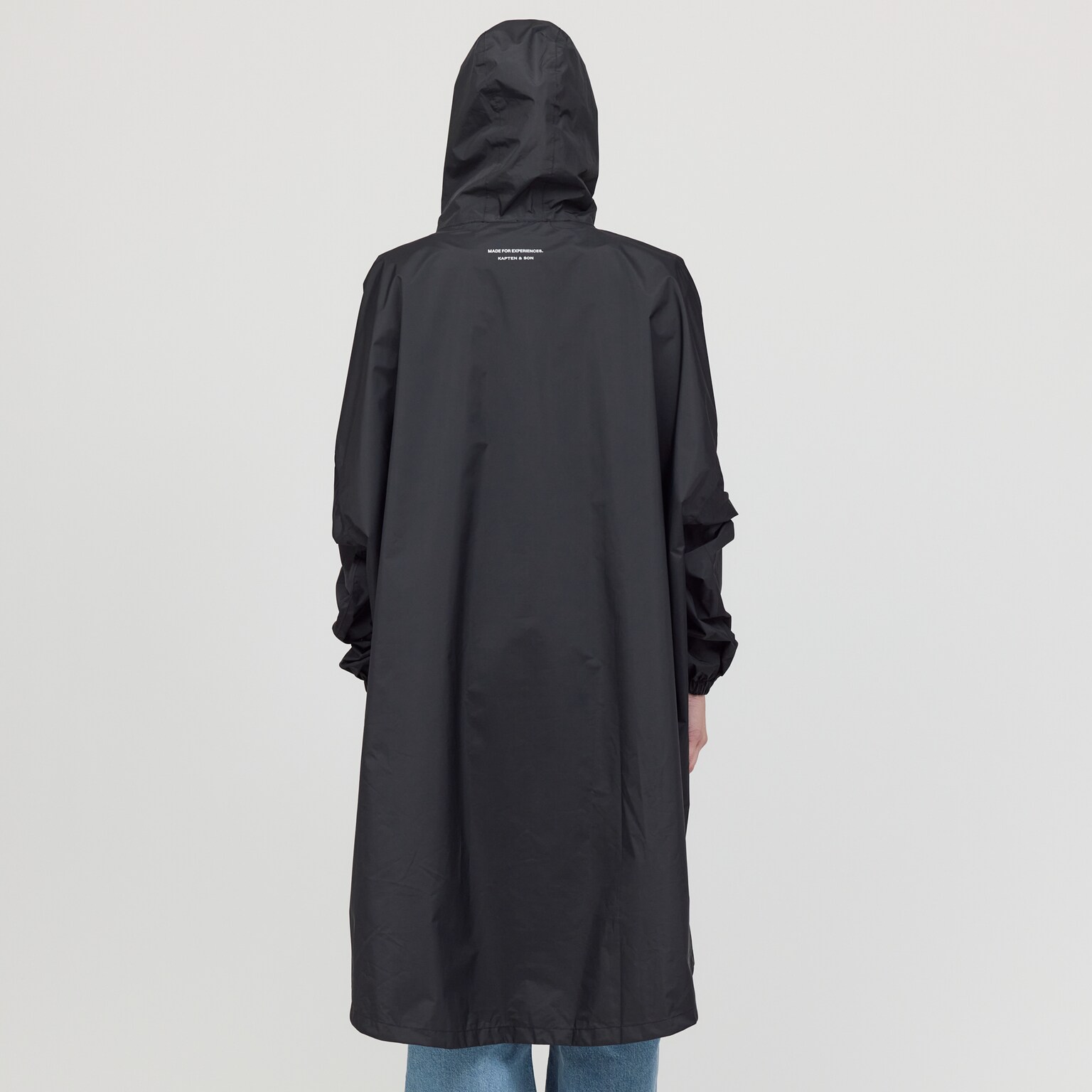 Rain Poncho, Rain Poncho All Black Schwarz, Bild 4 von 8