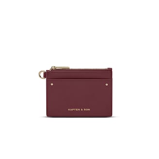 Card Holder, Card Holder Burgundy Burgundy