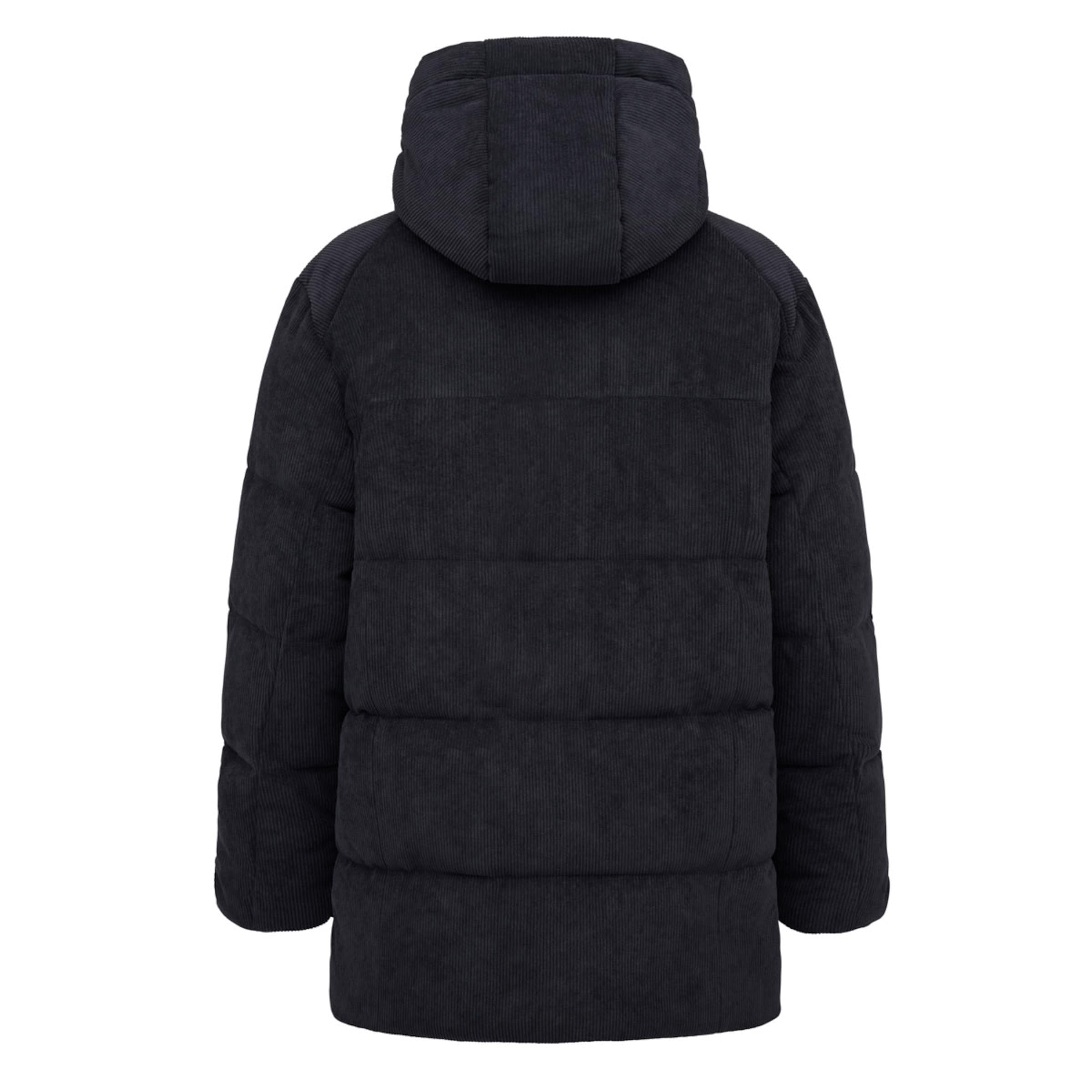 Winter Puffer Jacket Cord All Black