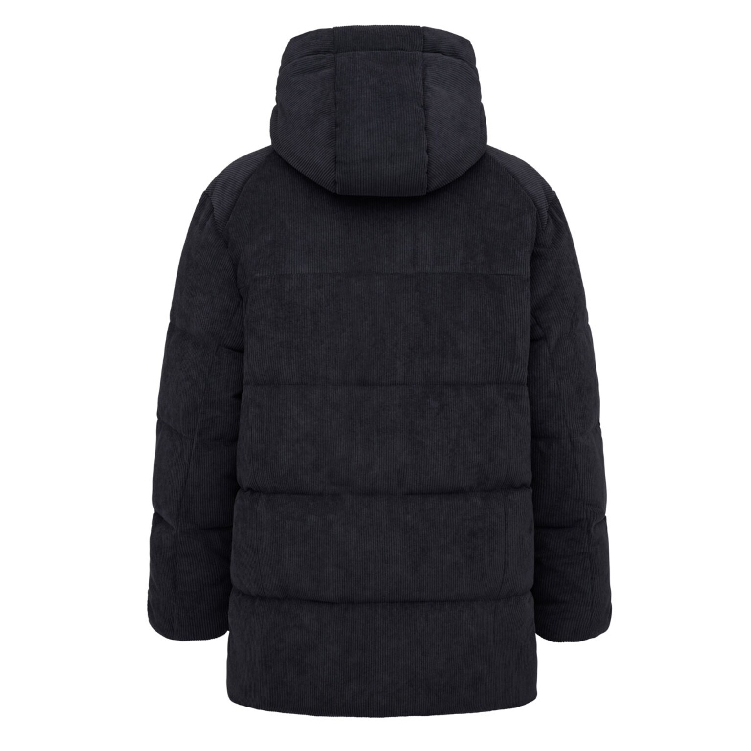 Winter Puffer Jacket, Winter Puffer Jacket Cord All Black, Zwart, Afbeelding 2 van 8