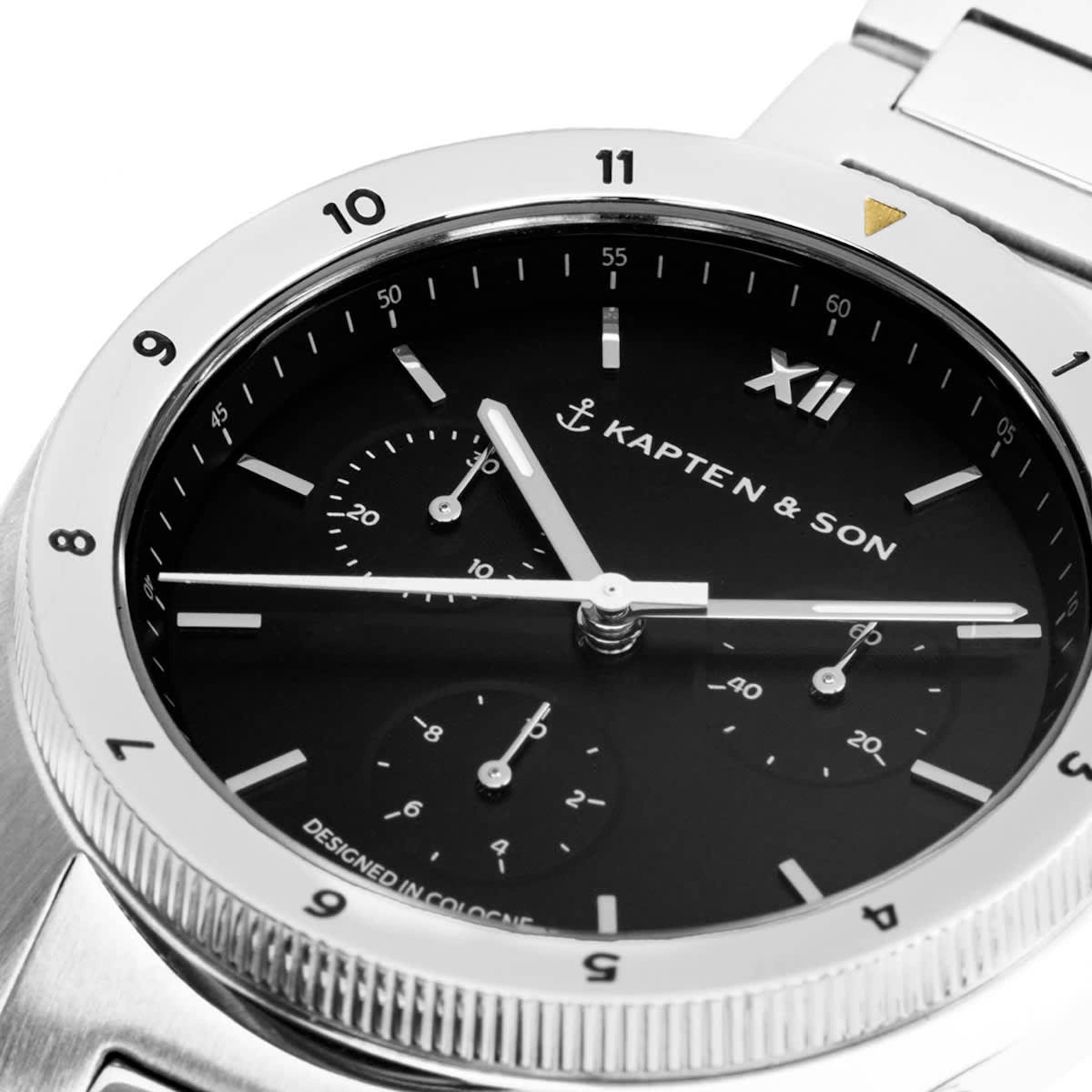 Rise Small Silver Black Steel