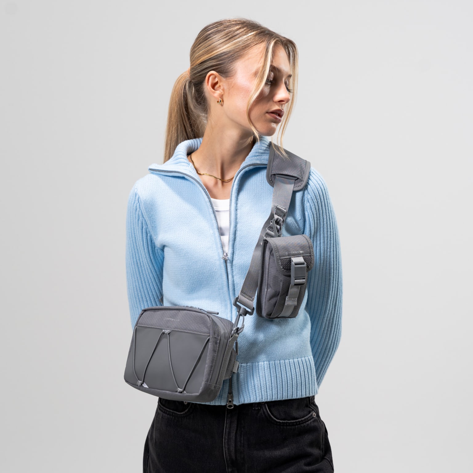 Banff Chest Bag, Banff Crossbody Stone Grey, Grijs, Afbeelding 3 van 10