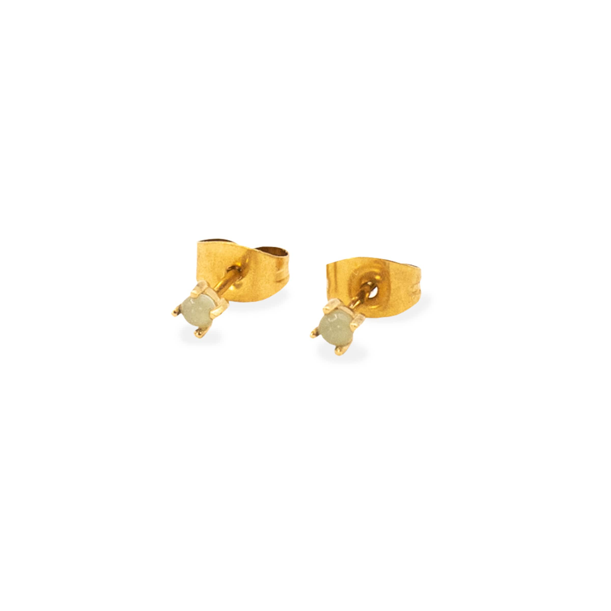 1 stone gold earrings