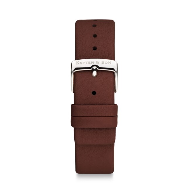 Leather Strap Brown Leather Silver
