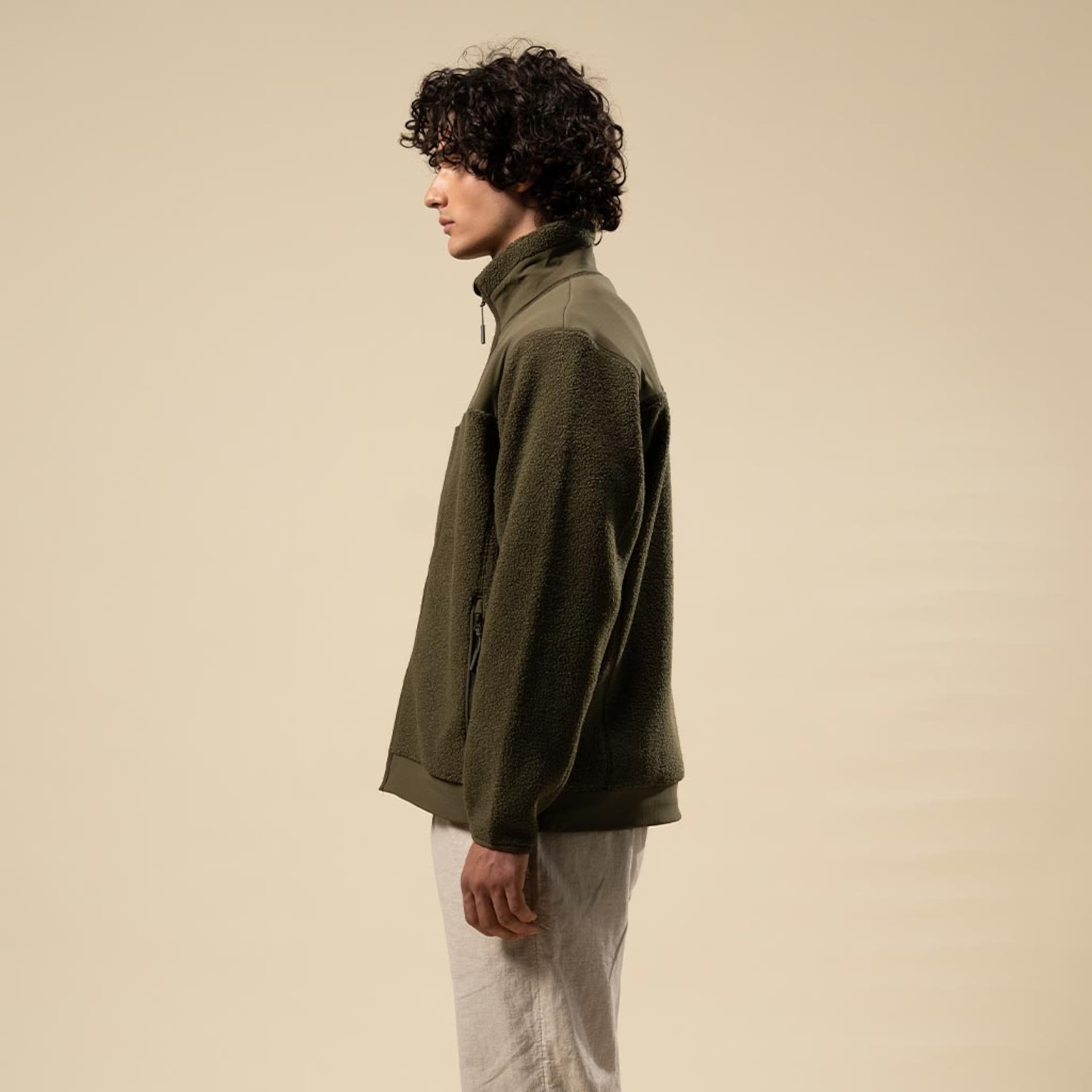 Teddy Fleece Jacket Forest Green