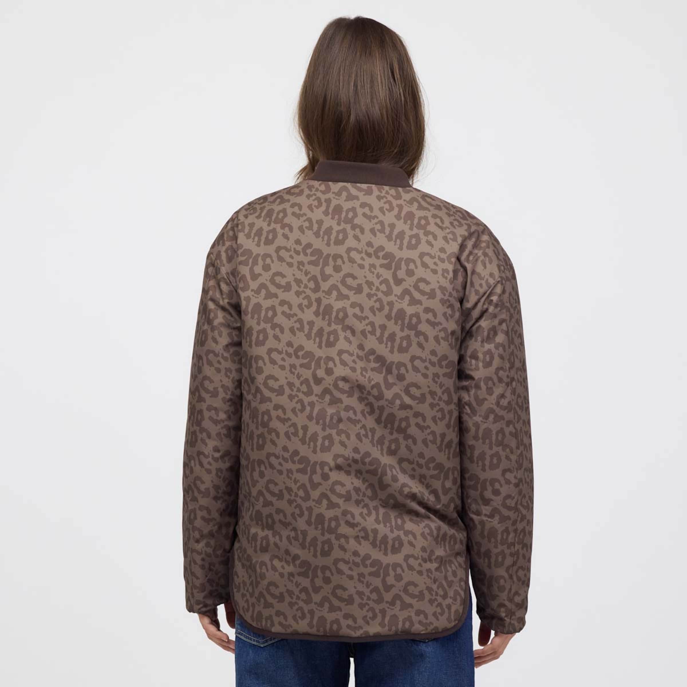 Reversible Bomber Puffer Jacket Chocolate Brown/Leo