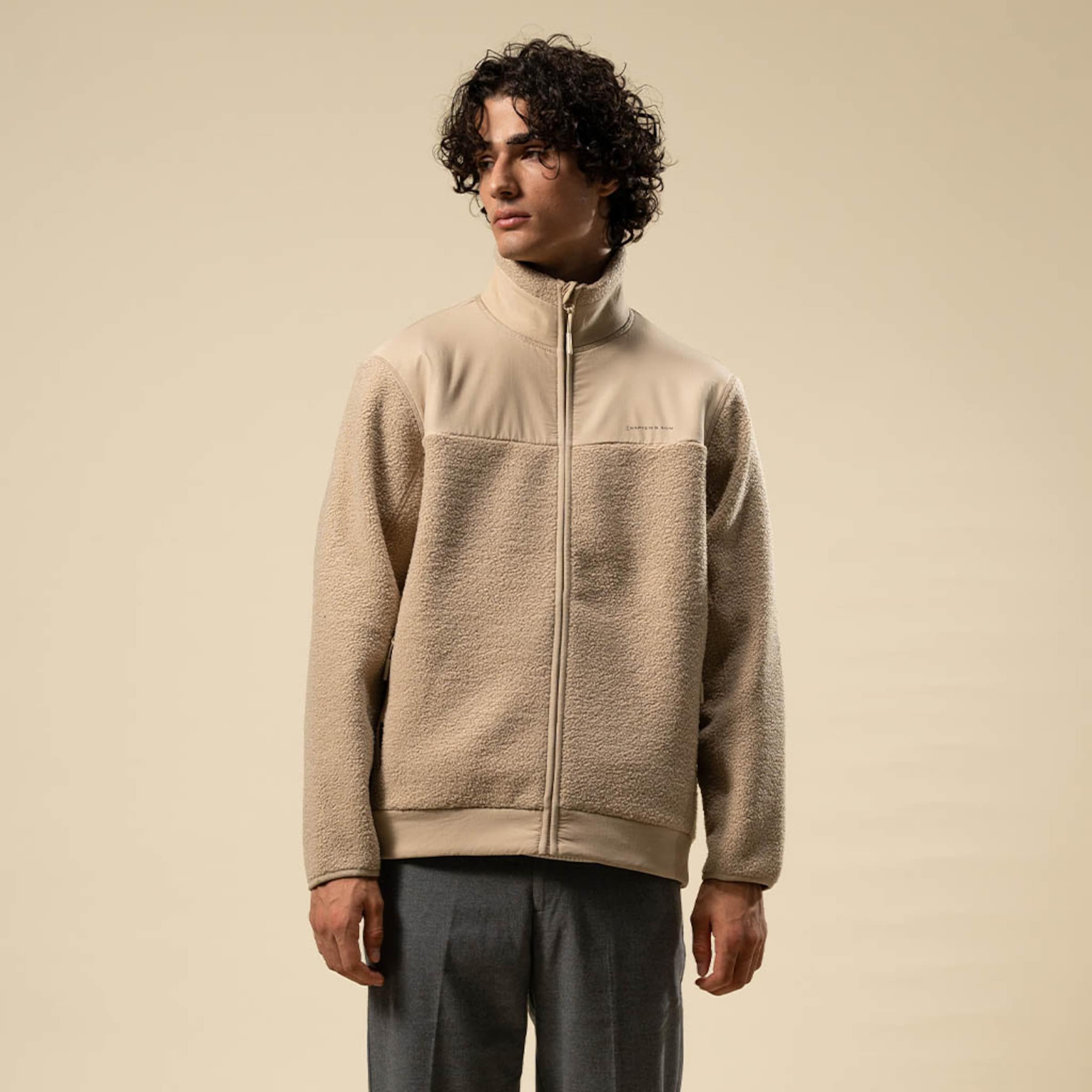 Teddy Fleece Jacket Sandstone