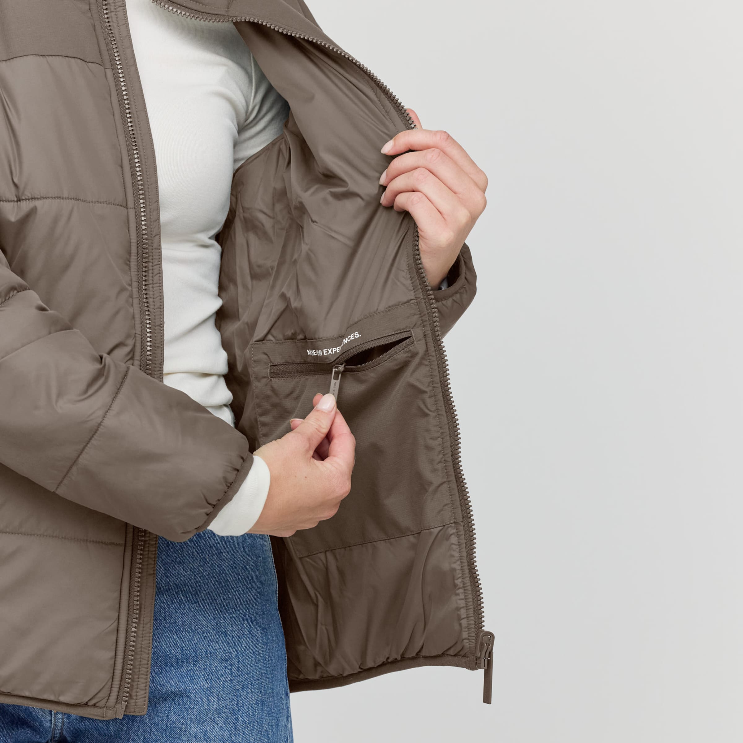 Puffer 3in1 Rain Jacket Taupe
