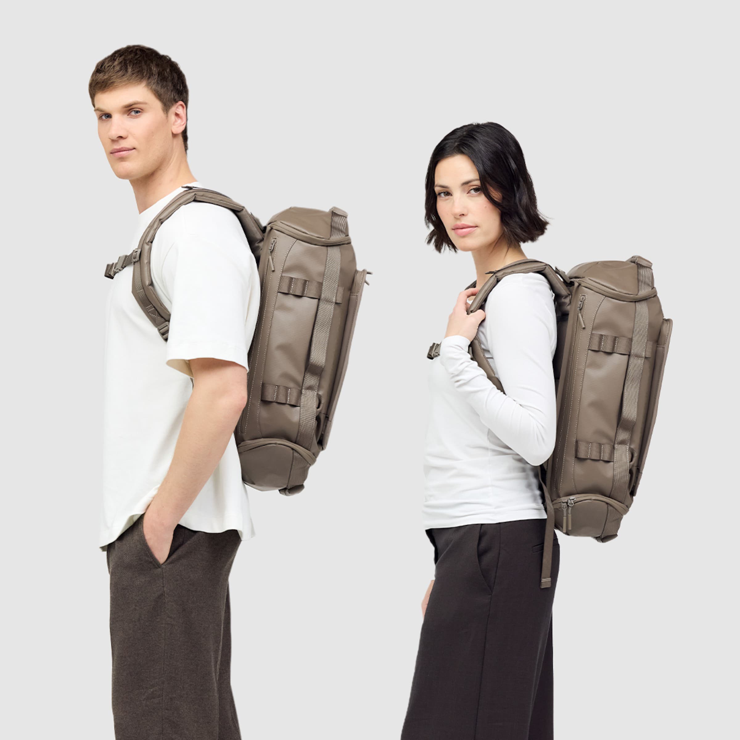 Lisbon Duffle Backpack Small Walnut