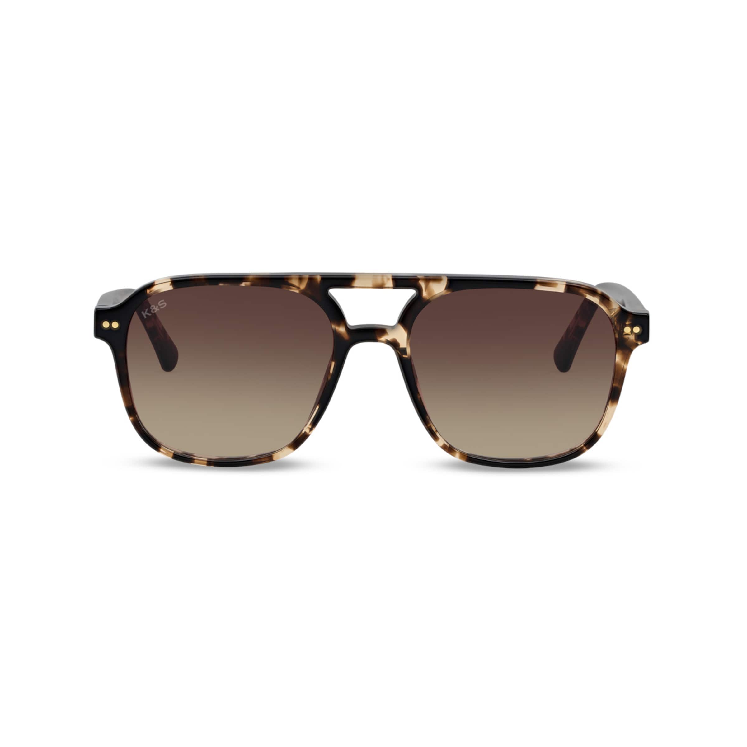 Zurich Oversize Small Crystal Tortoise Brown