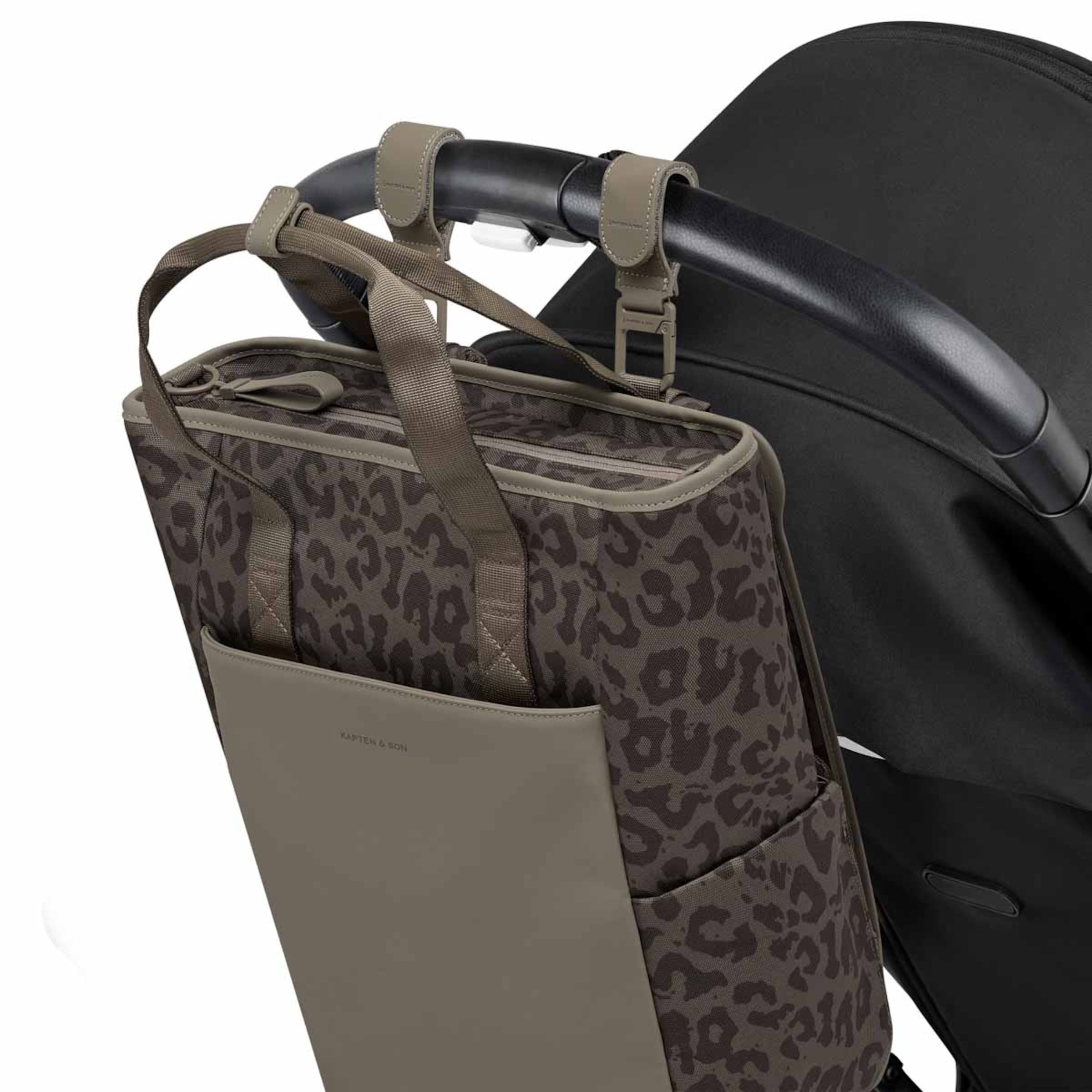 Lindby Pro Diaper Backpack Set Leo Dark Brown