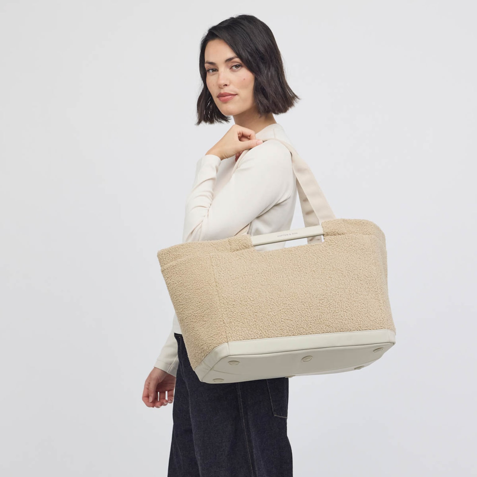 Vaasa Shopping Basket, Vaasa Shopping Basket Fleece Sandstone Sandstone, Bild 2 von 9