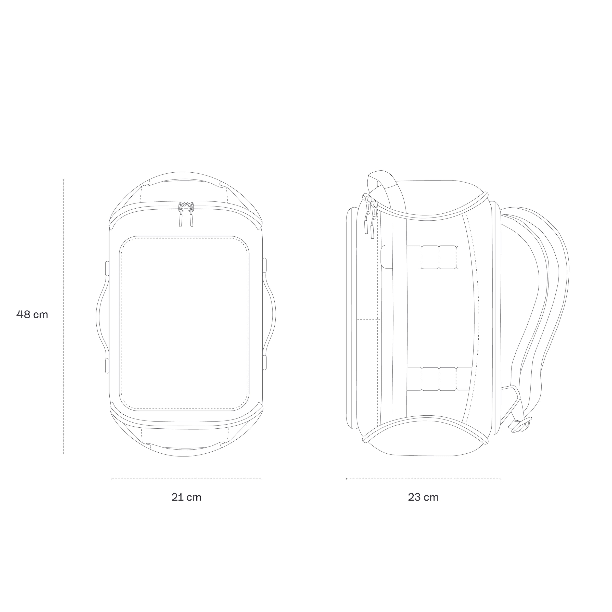 Lisbon Duffle Backpack Small All Black 