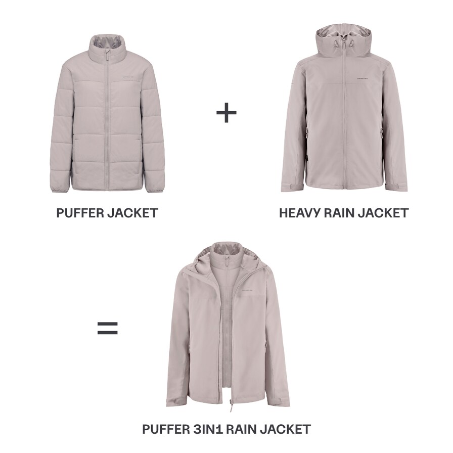 Puffer 3in1 Rain Jacket, Puffer 3in1 Rain Jacket Muted Rose Muted Rose, Bild 4 von 14