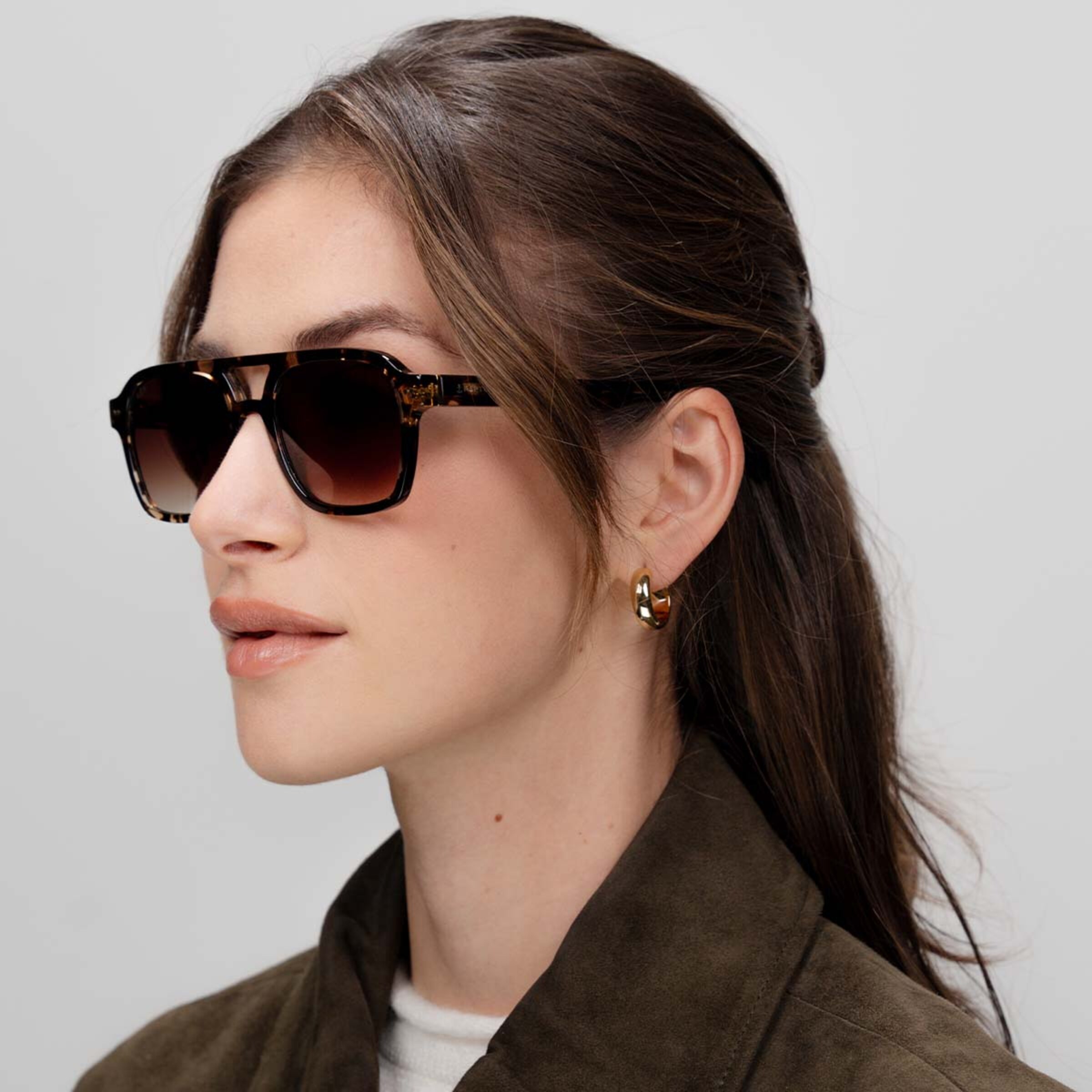 Zurich Edge Crystal Tortoise Brown