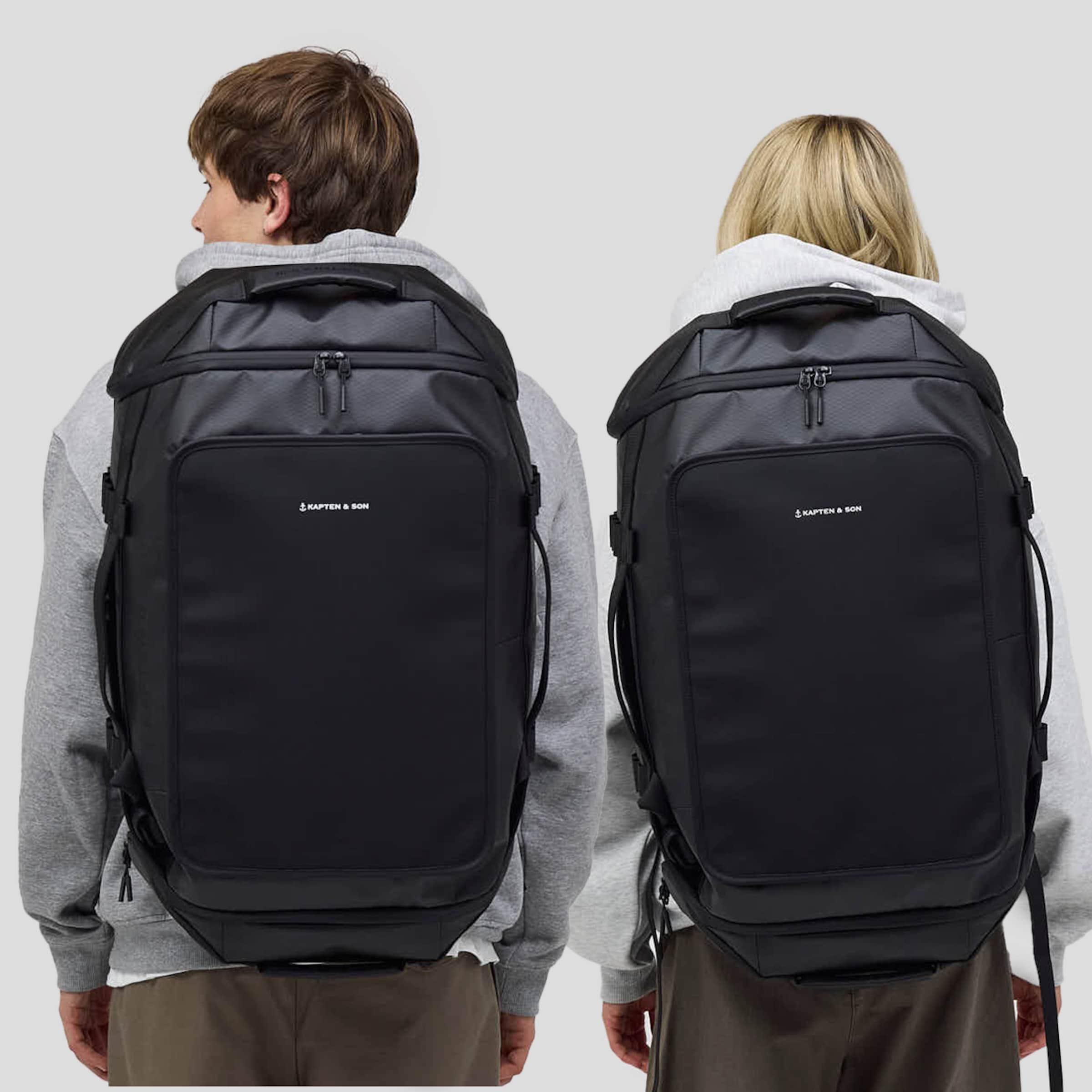 Lisbon Duffle Backpack Large All Black 