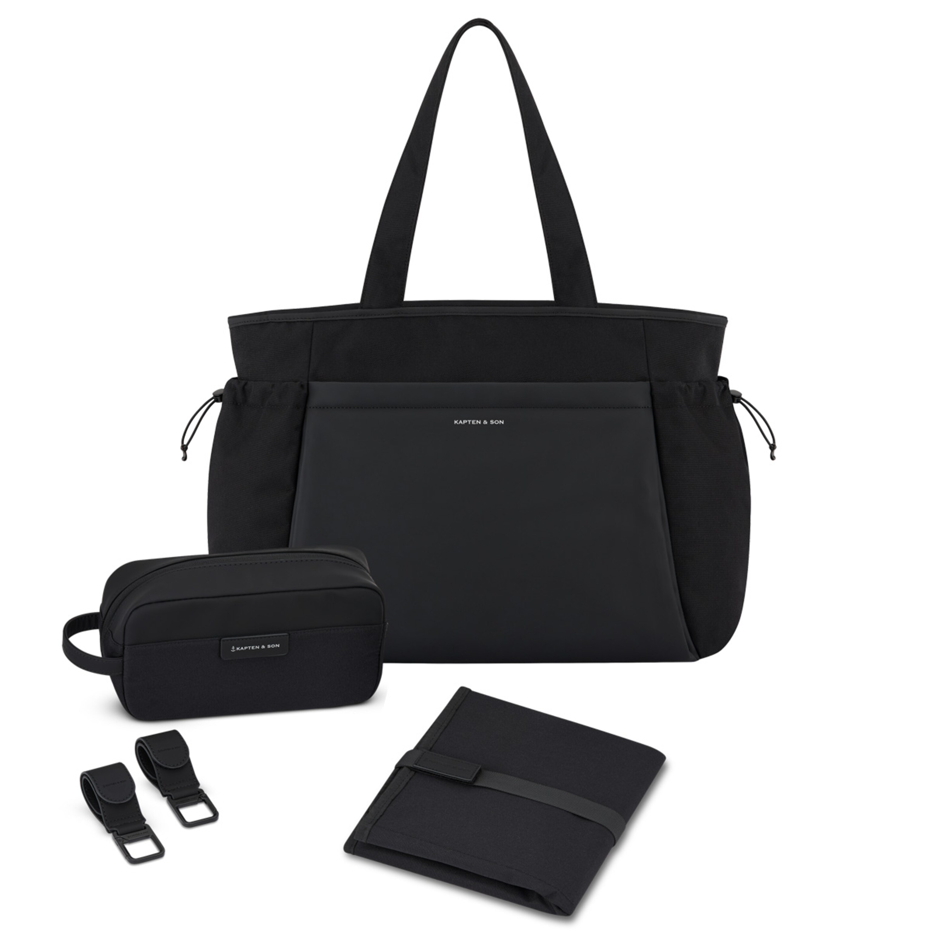 Niet geselecteerd, Hellvi Pro Large Diaper, Hellvi Pro Large Diaper Bag Set All Black, Zwart