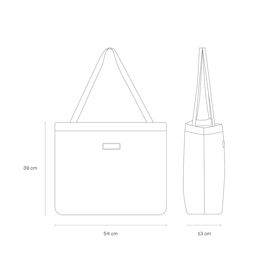 Basic Shopper, Basic Shopper Cotton Dark Green, Groen, Afbeelding 4 van 4