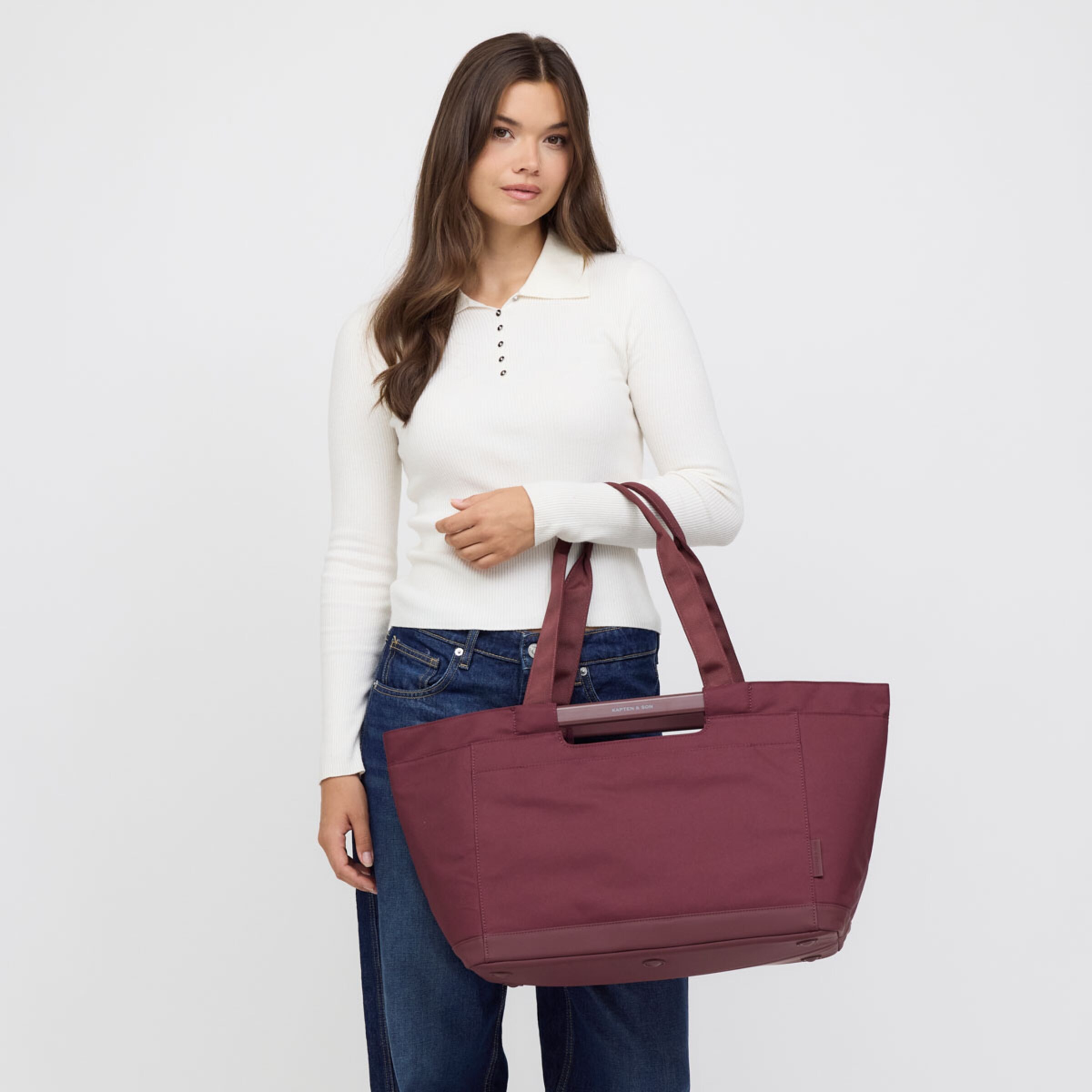 Vaasa Shopping Basket Burgundy